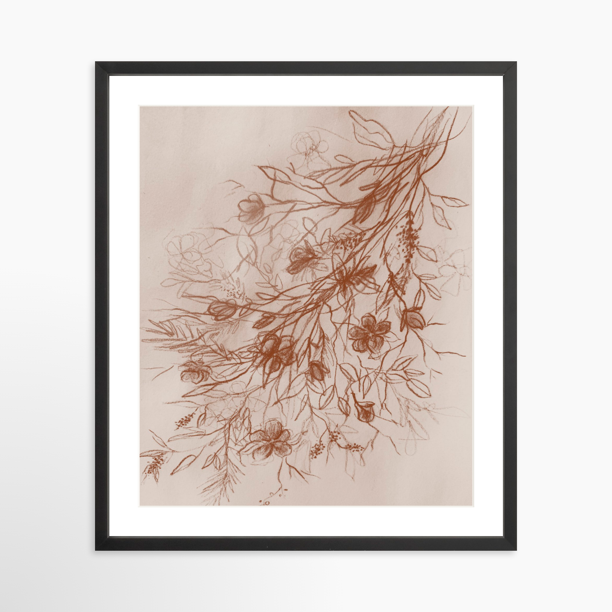 20x25 / Black Frame + White Mat