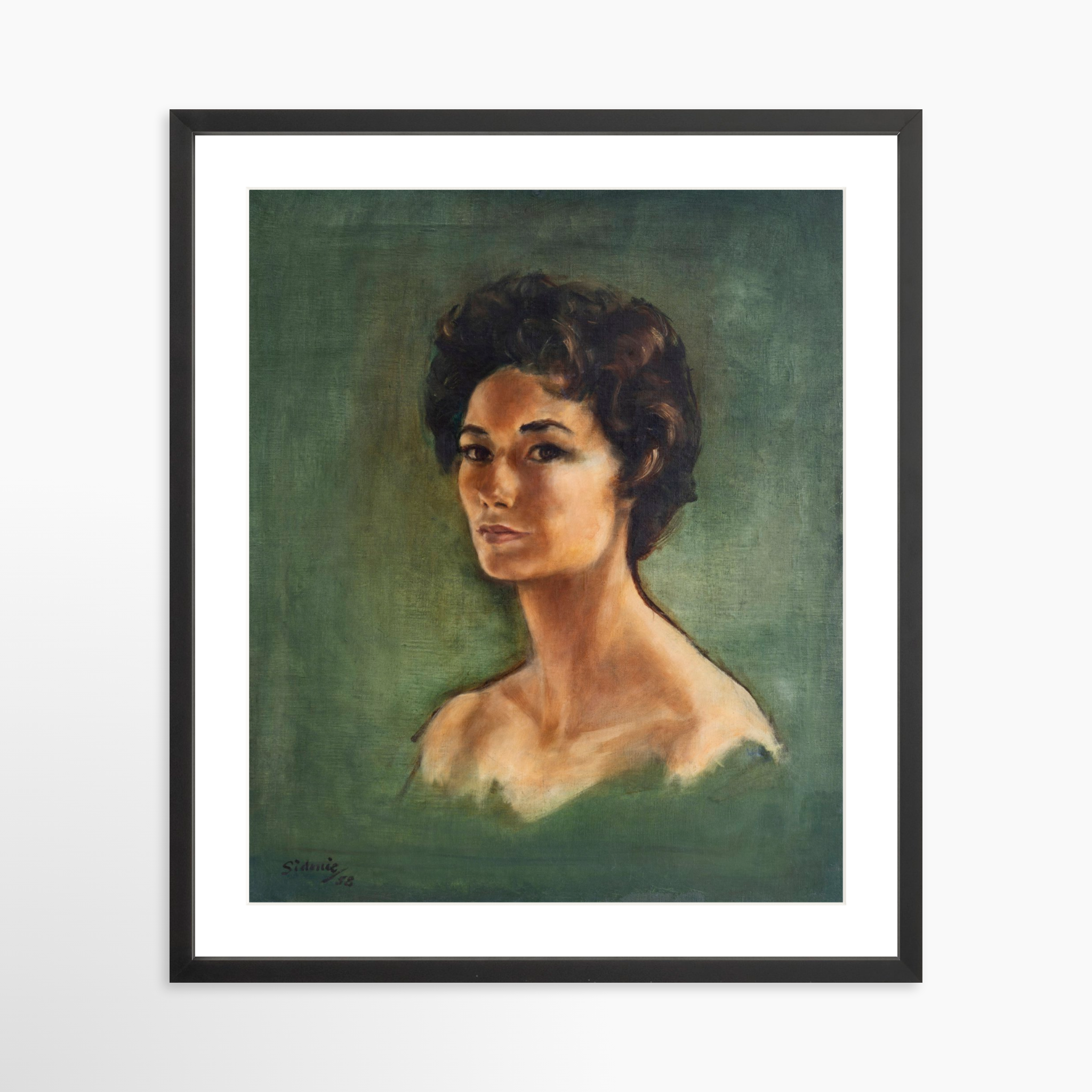 20x25 / Black Frame + White Mat