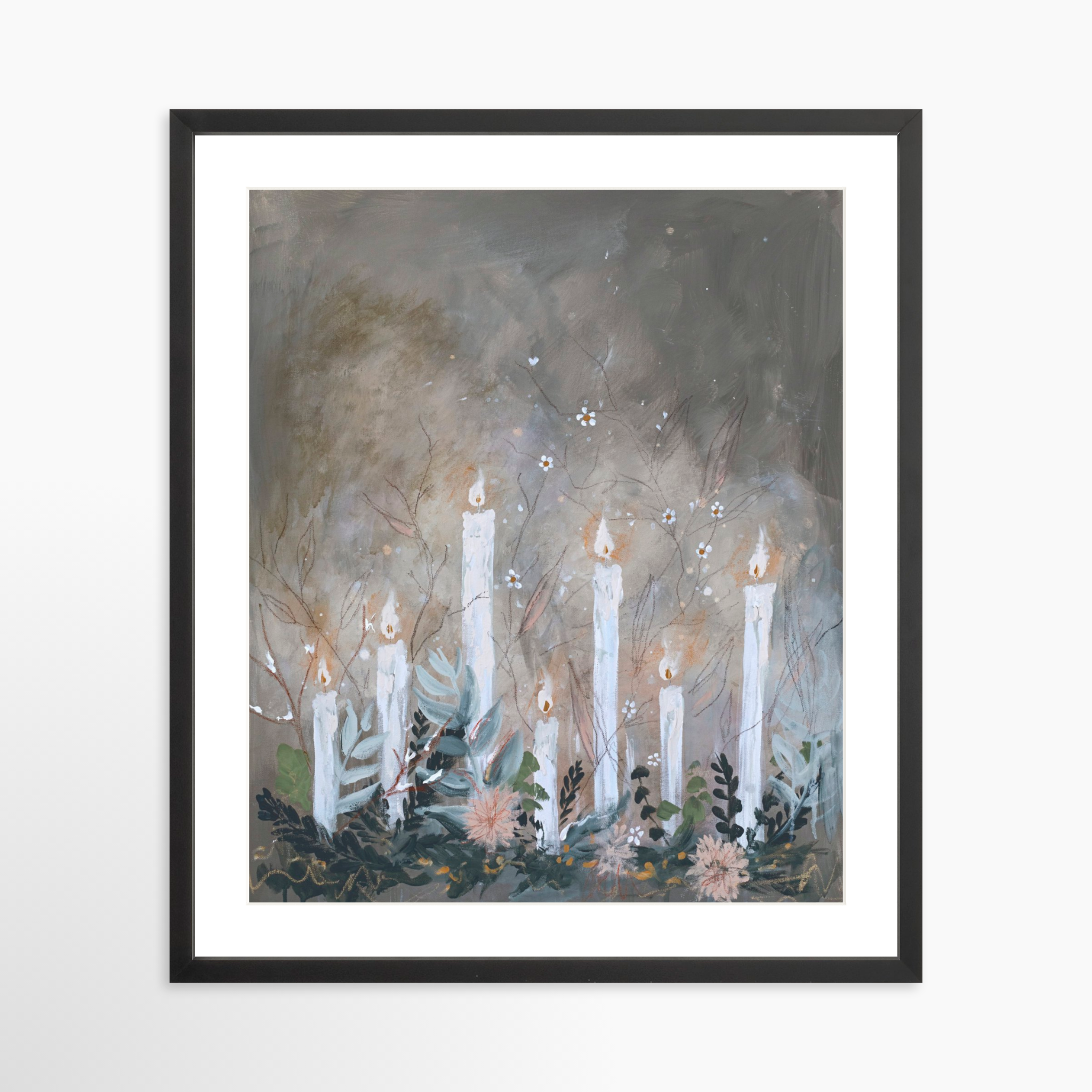 20x25 / Black Frame + White Mat
