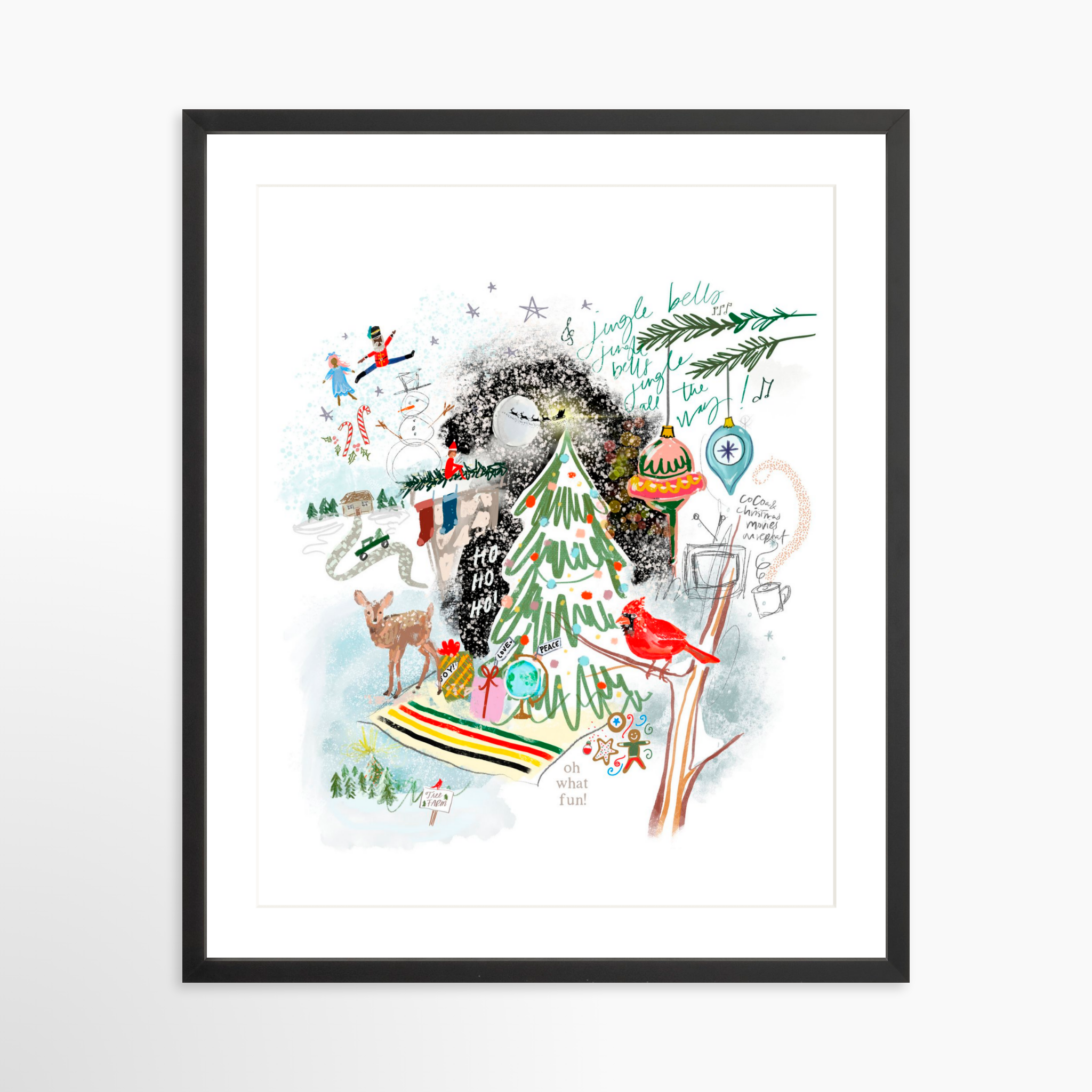 20x25 / Black Frame + White Mat