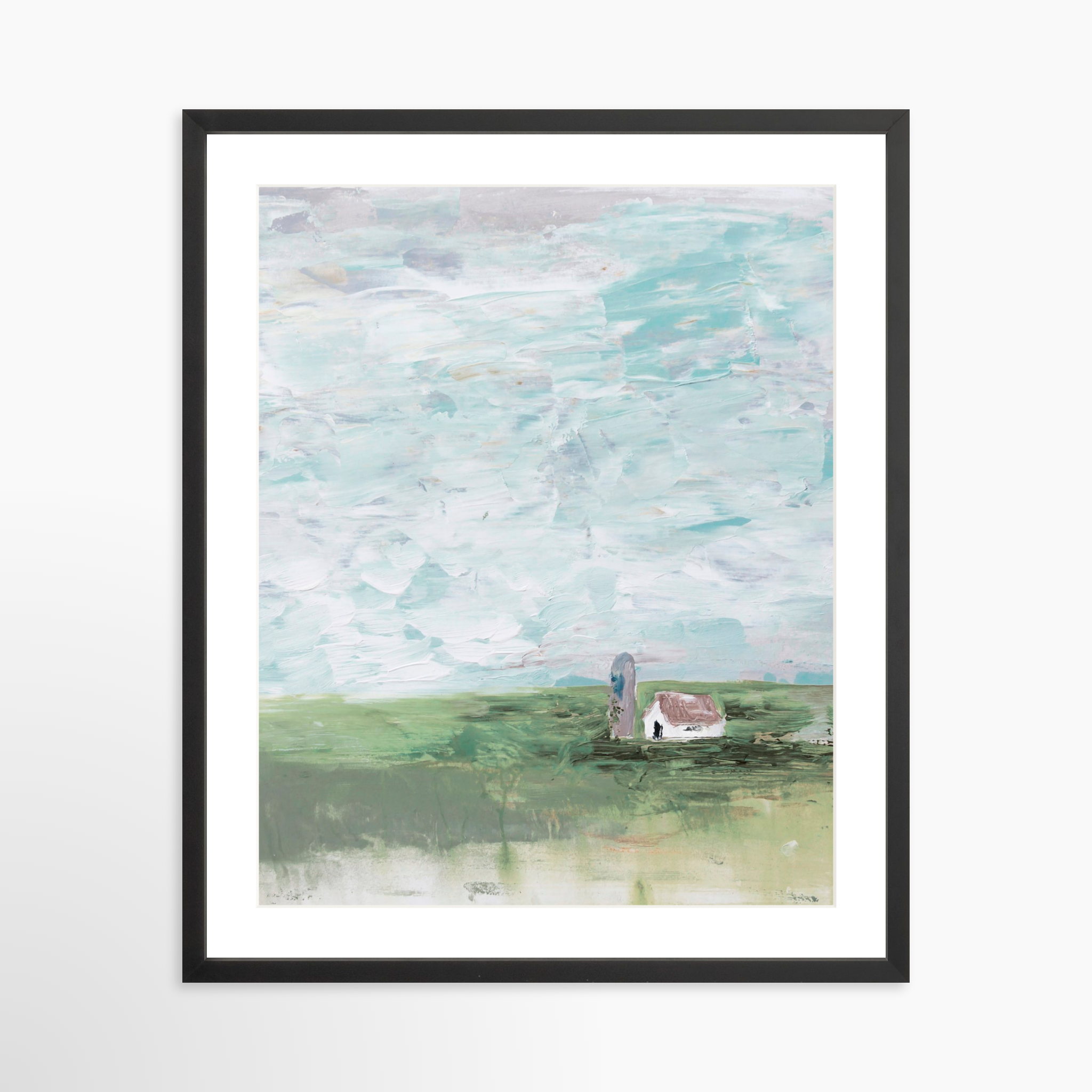 20x25 / Black Frame + White Mat