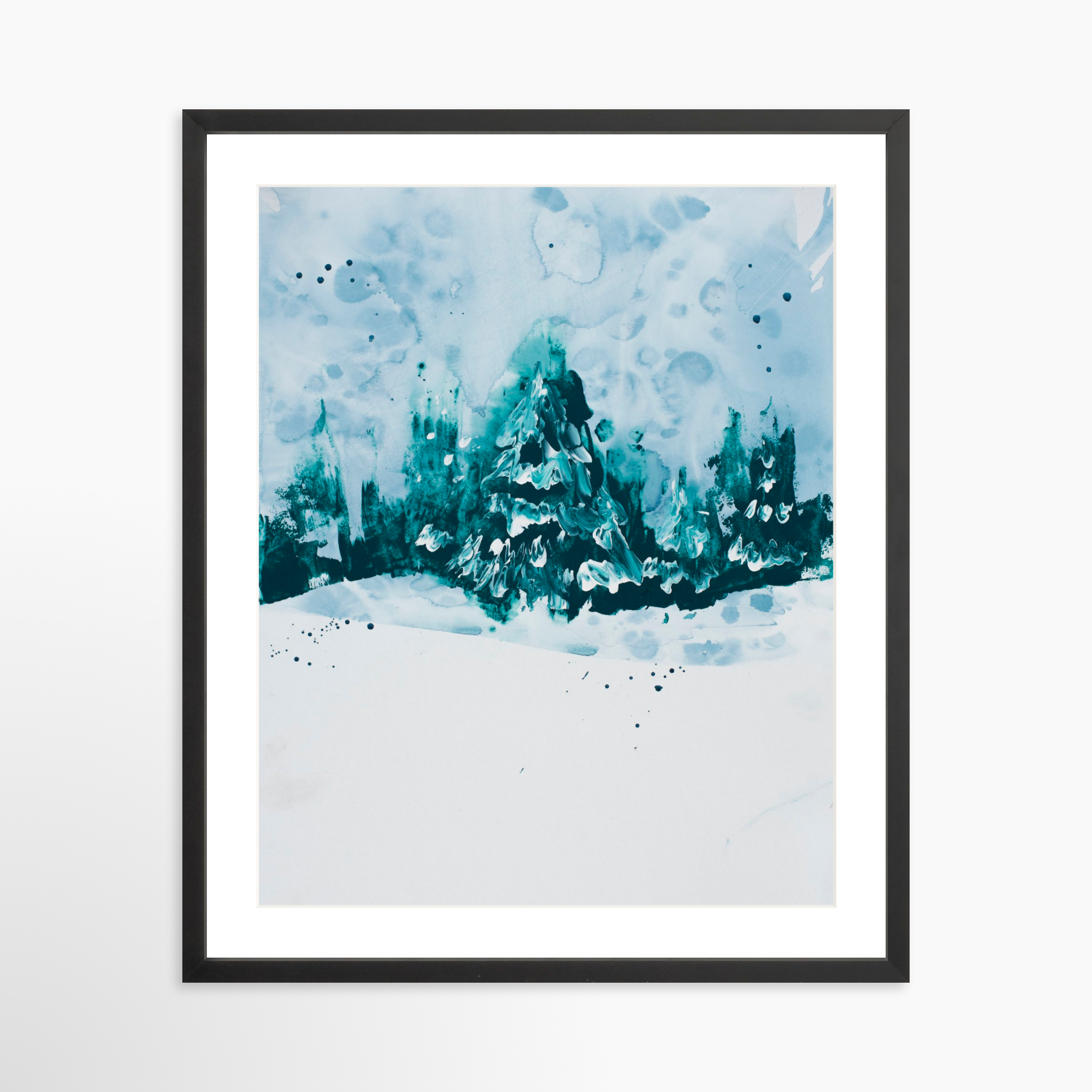 20x25 / Black Frame + White Mat