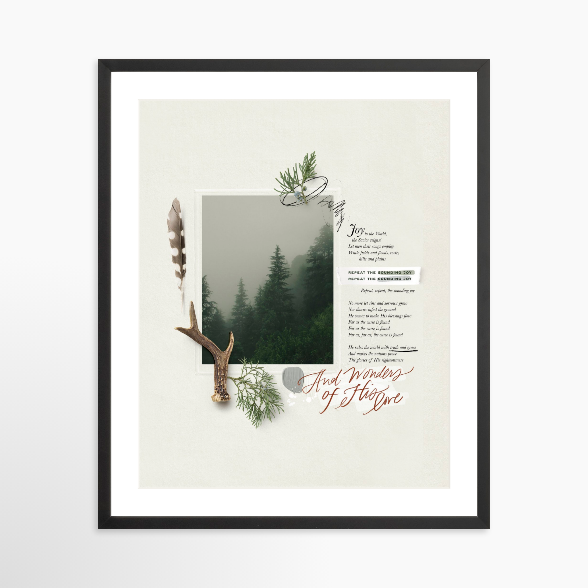 20x25 / Black Frame + White Mat