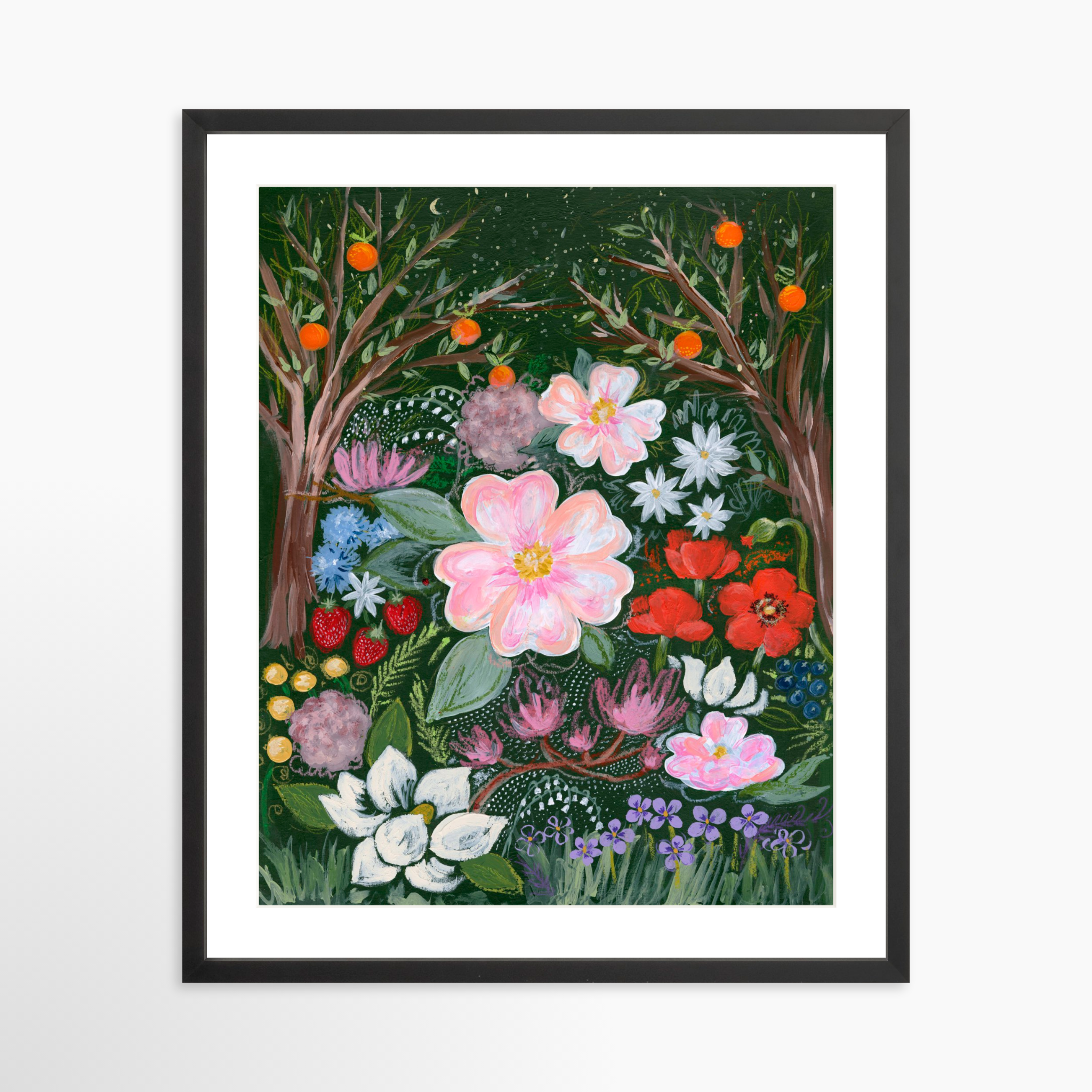 20x25 / Black Frame + White Mat
