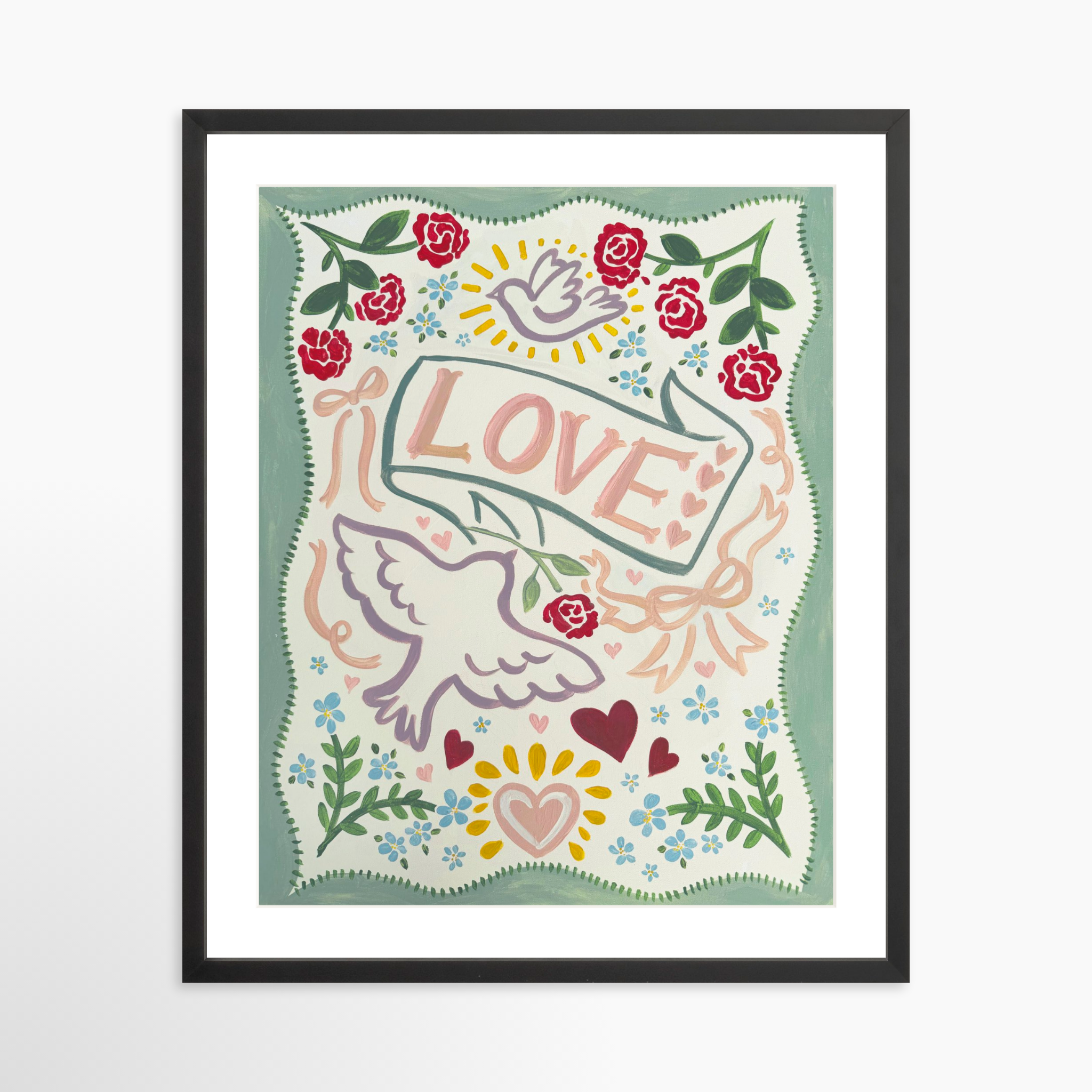 20x25 / Black Frame + White Mat