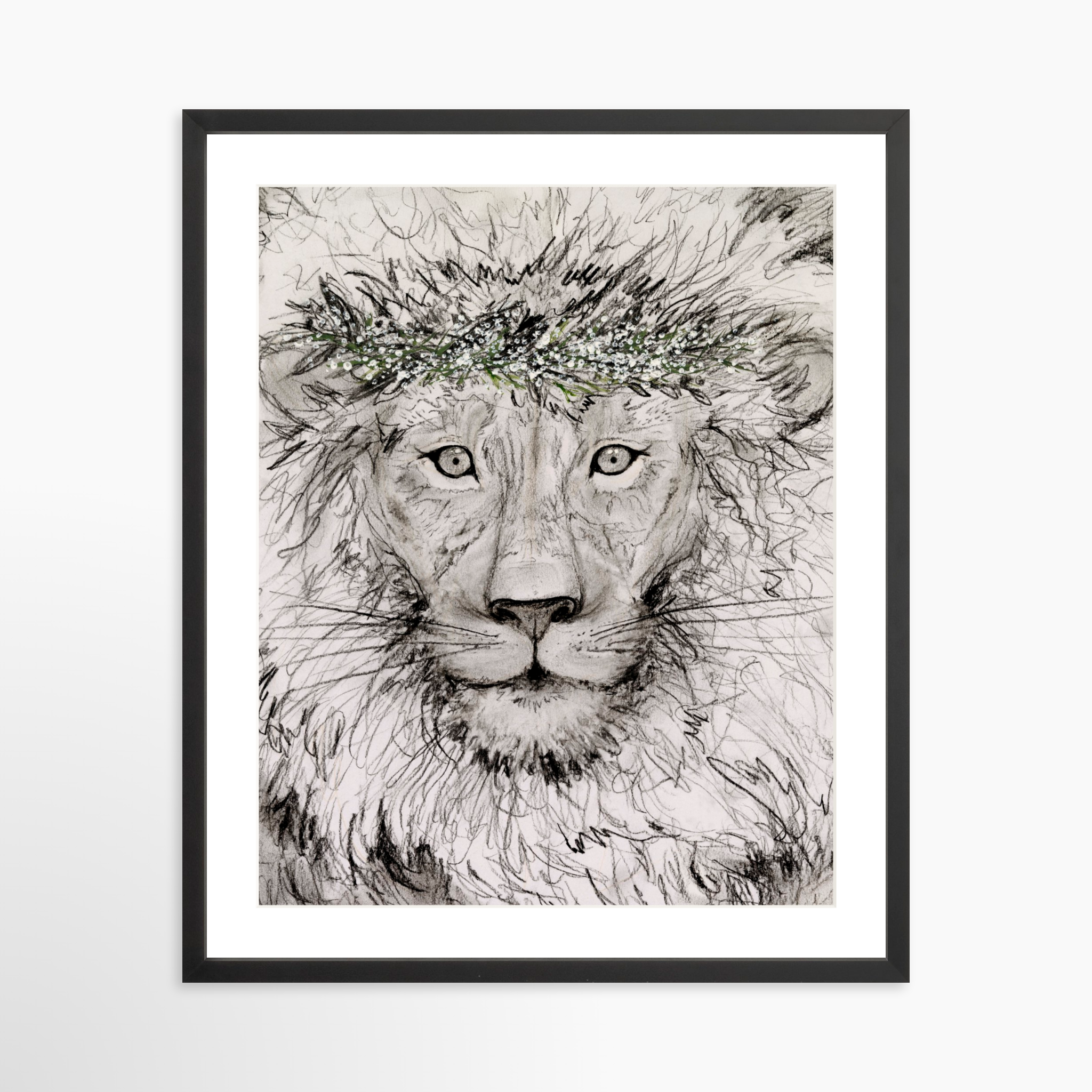 20x25 / Black Frame + White Mat