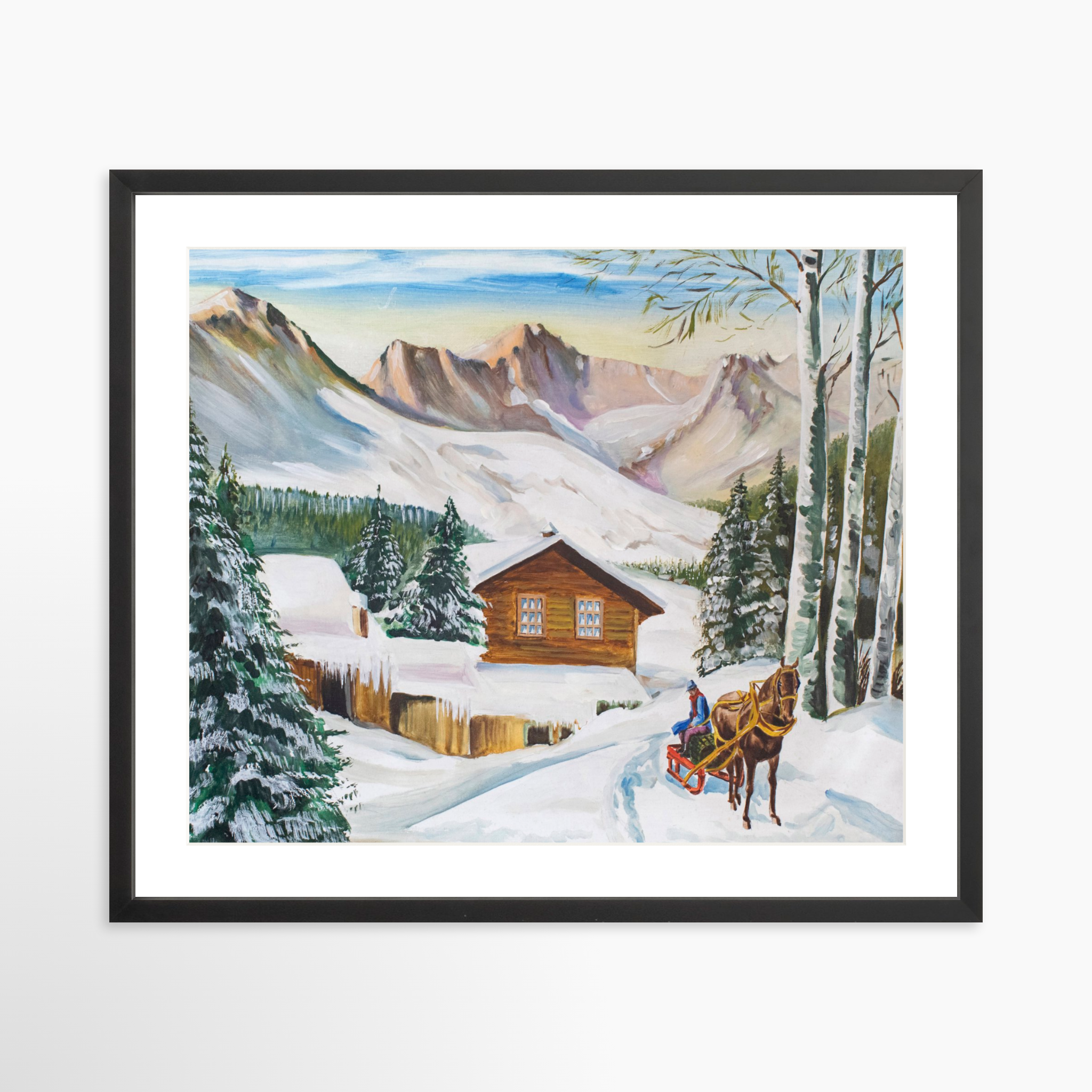 25x20 / Black Frame + White Mat