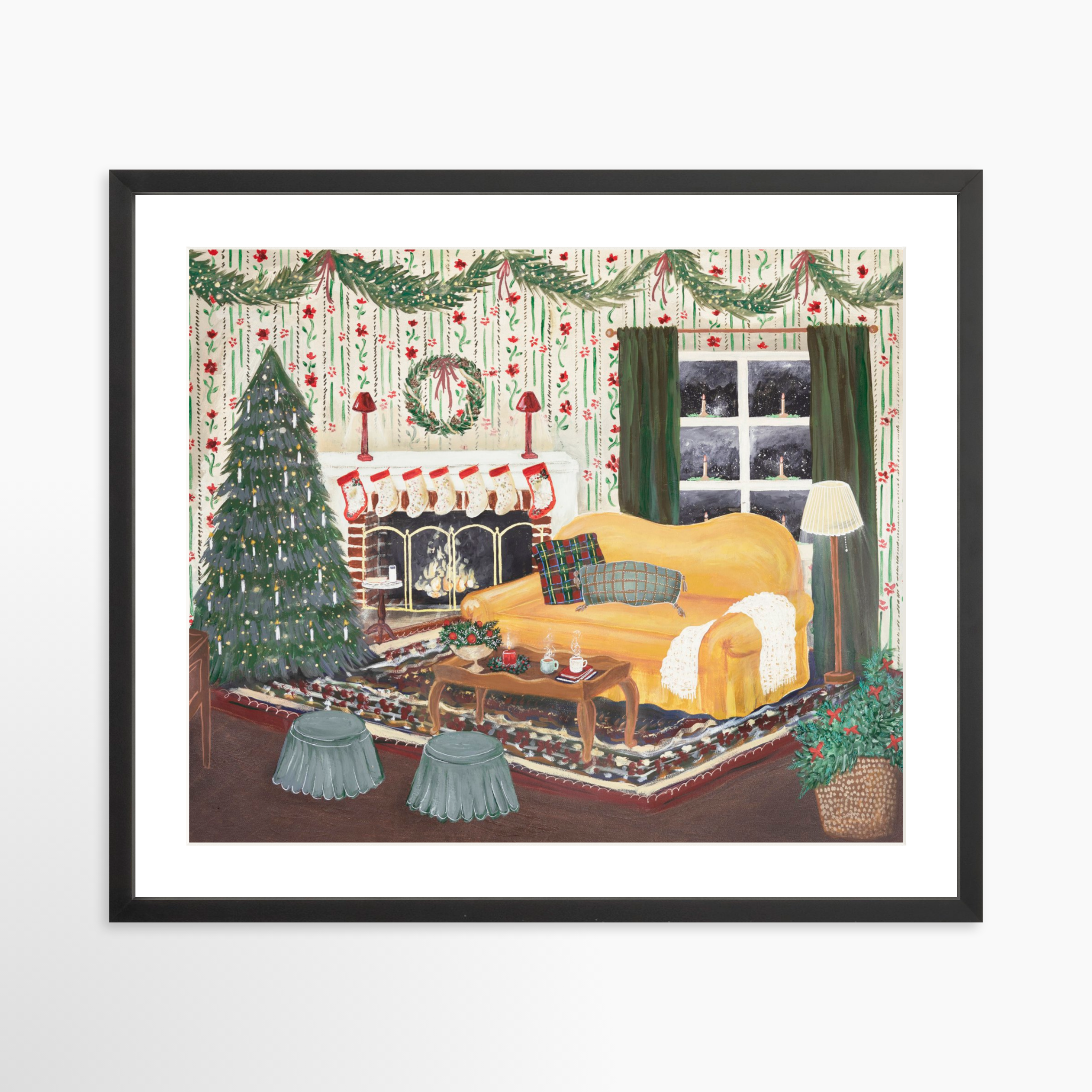 24x20 / Black Frame + White Mat
