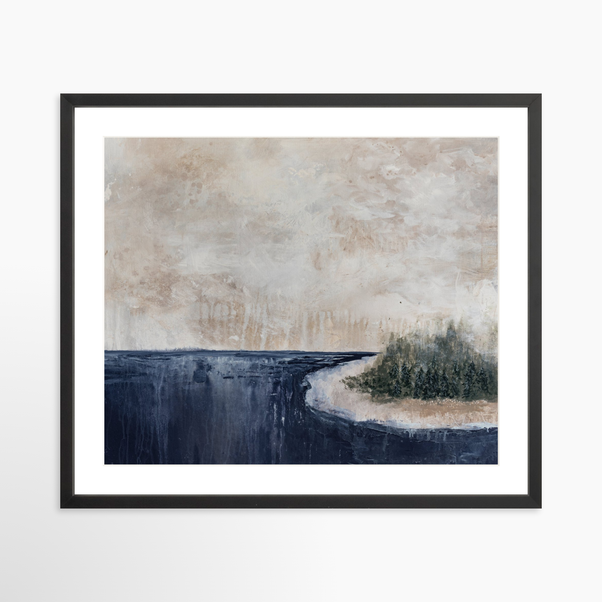 25x20 / Black Frame + White Mat