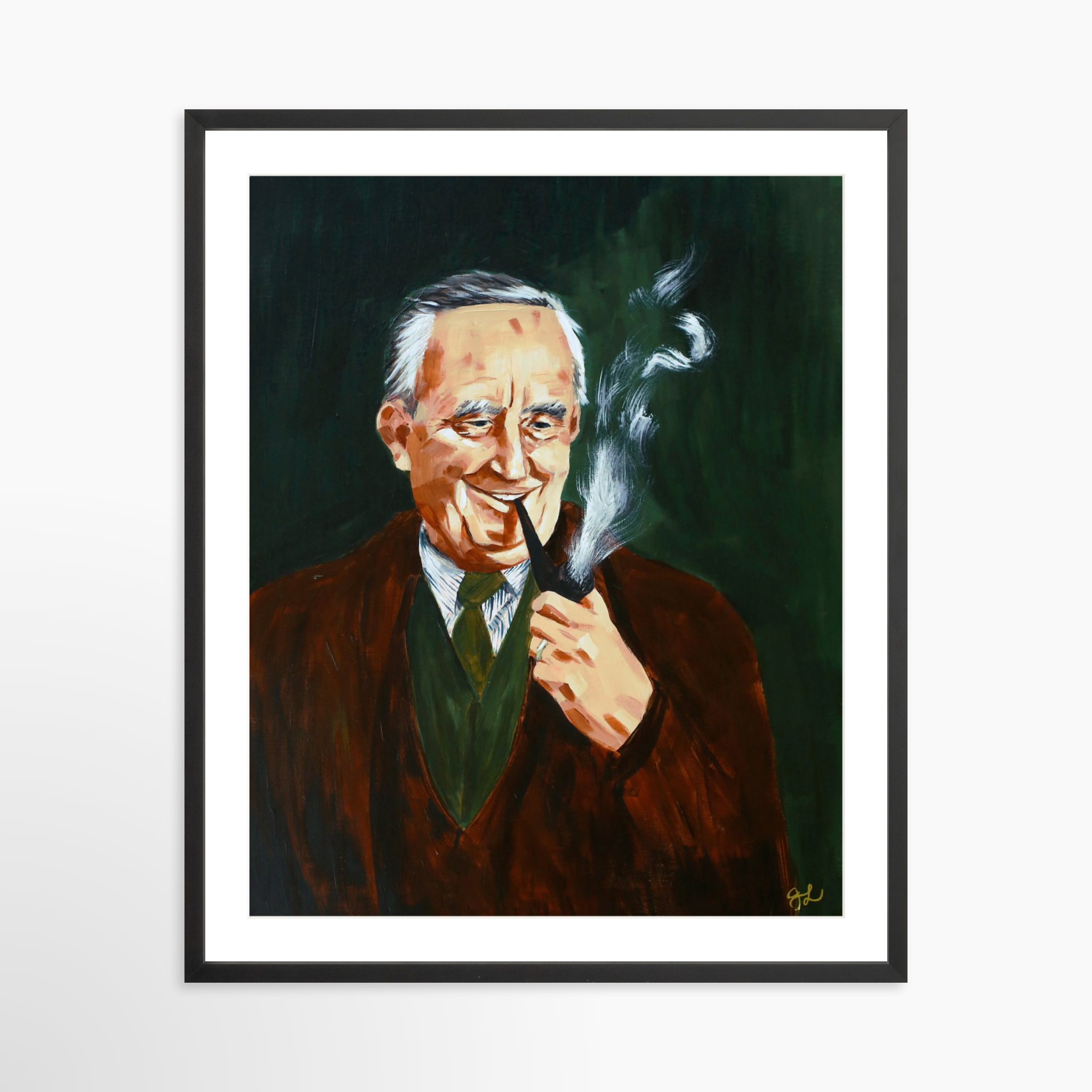 24x30 / Black Frame + White Mat