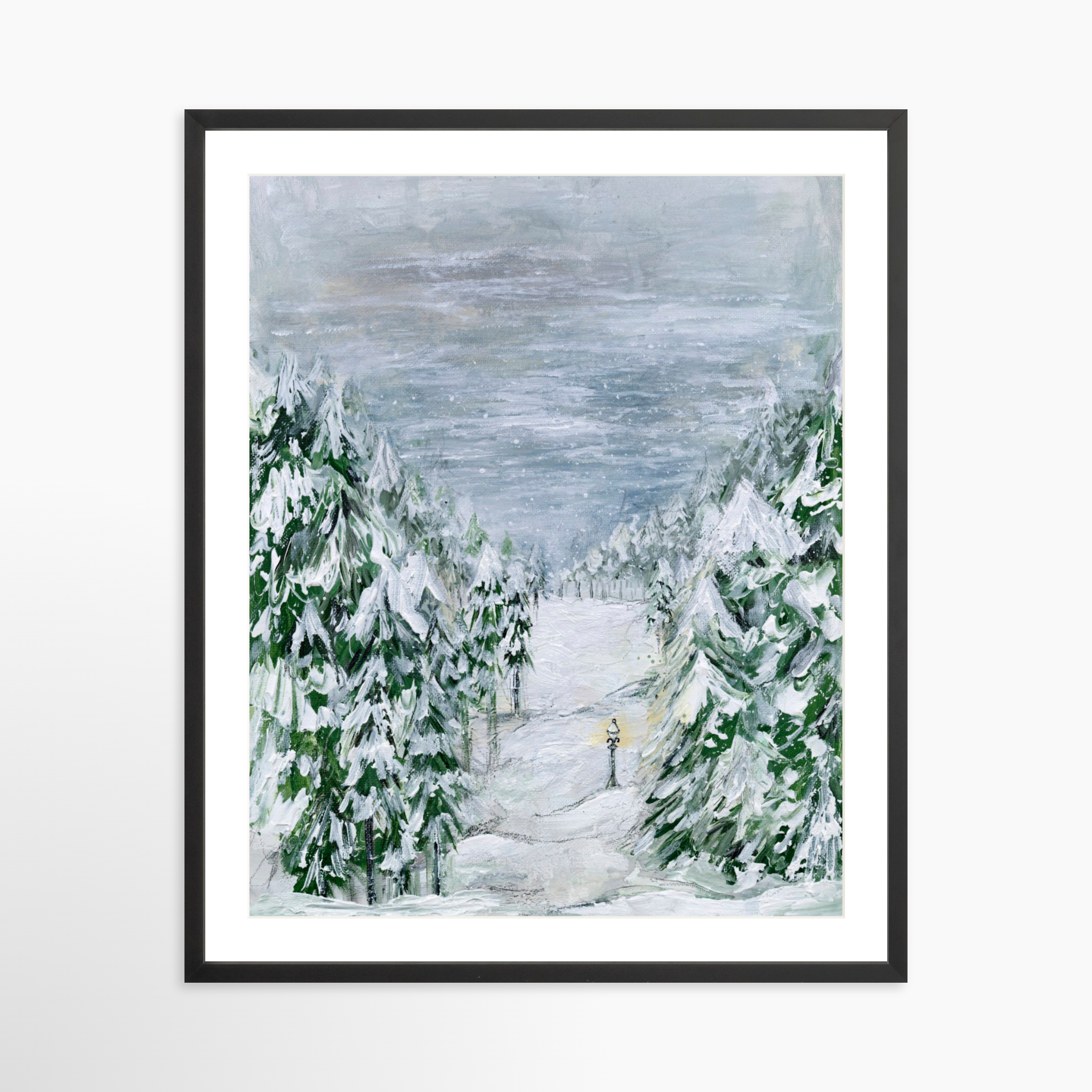 24x30 / Black Frame + White Mat