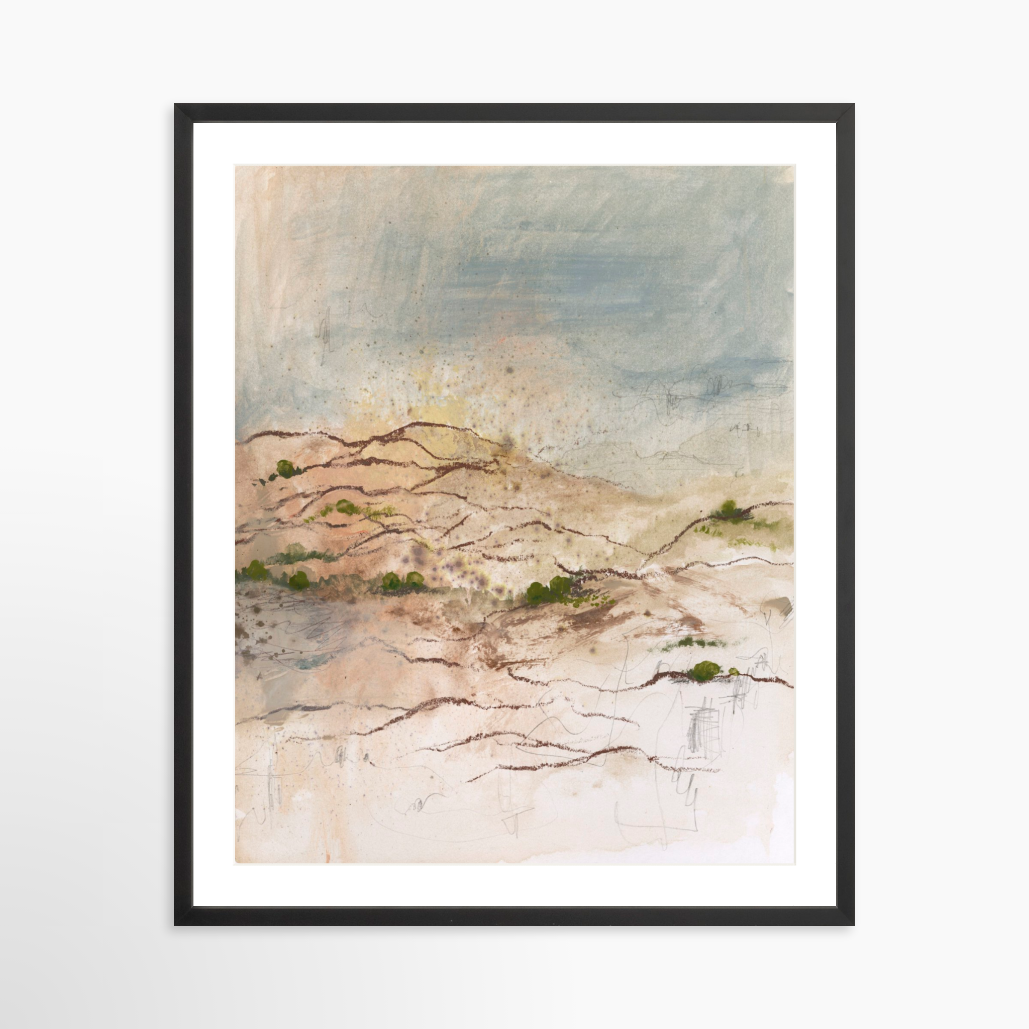24x30 / Black Frame + White Mat