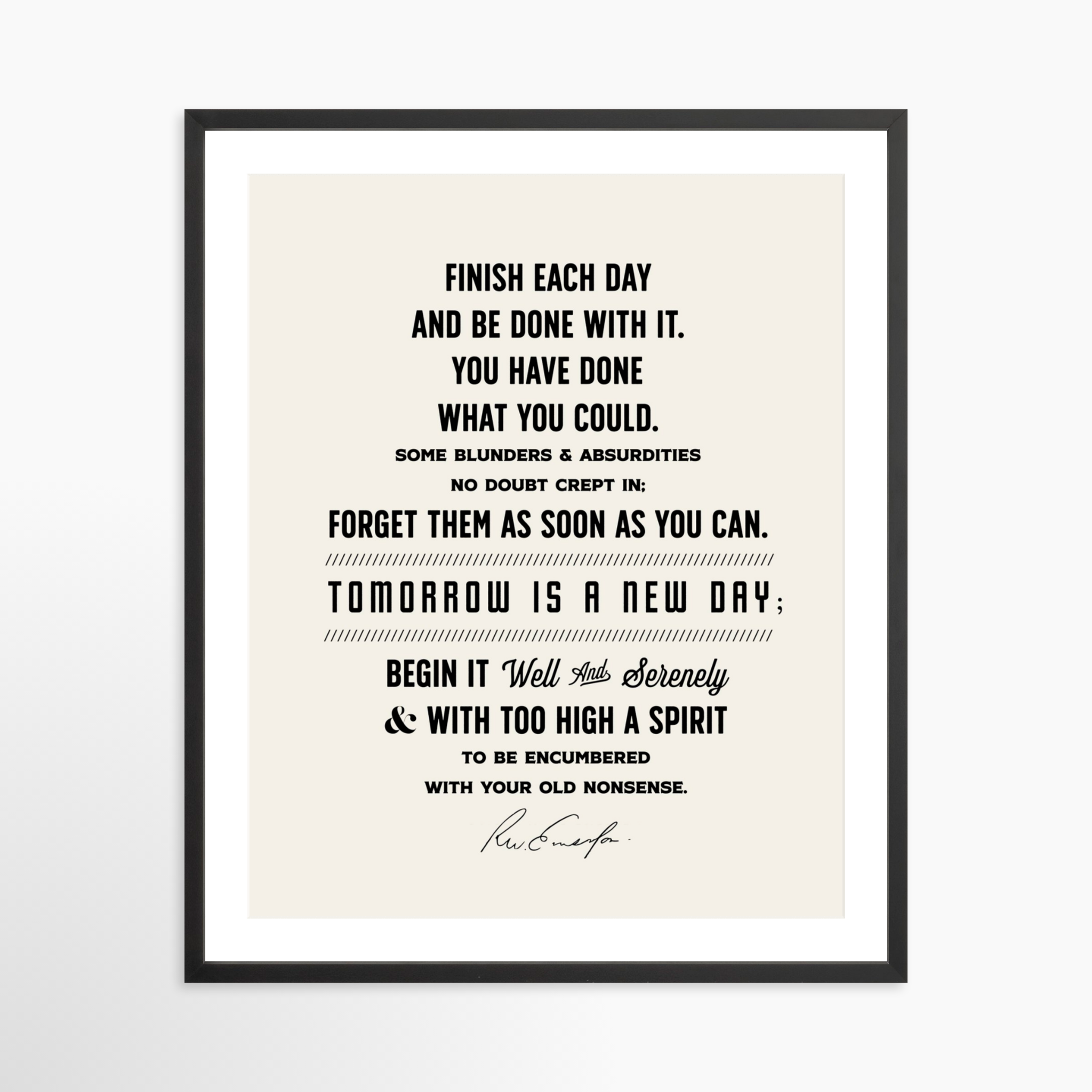 24x30 / Black Frame + White Mat