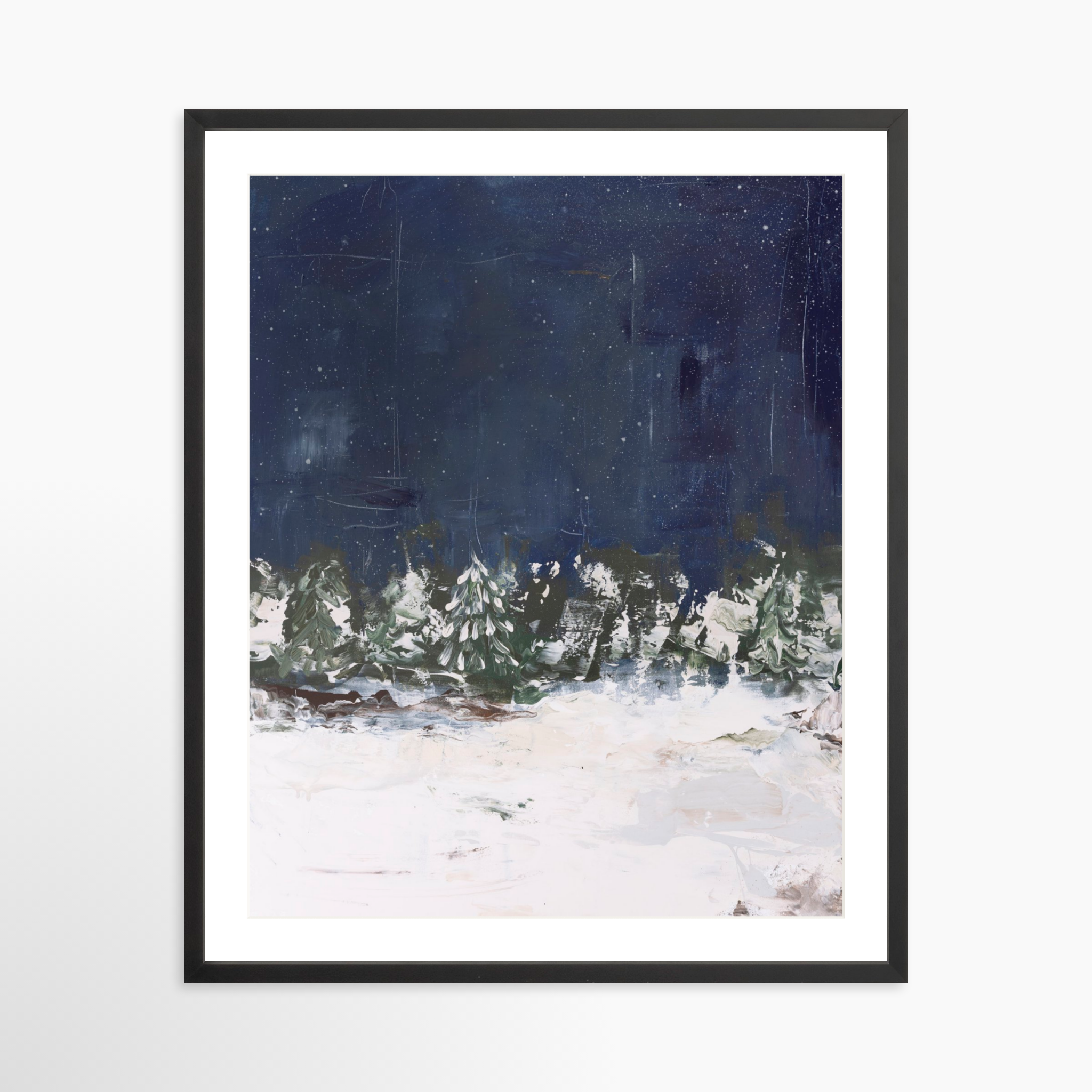 24x30 / Black Frame + White Mat