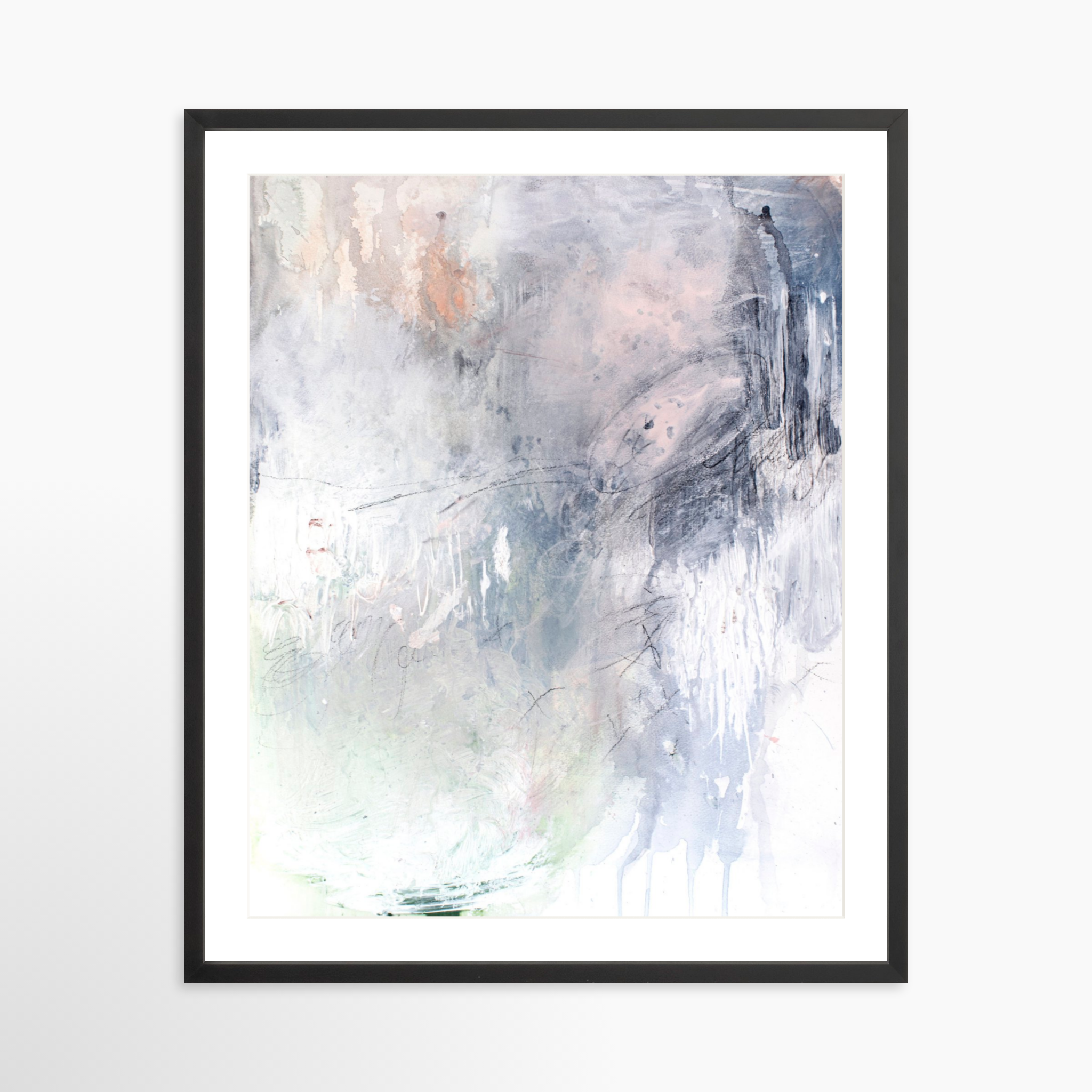 24x30 / Black Frame + White Mat