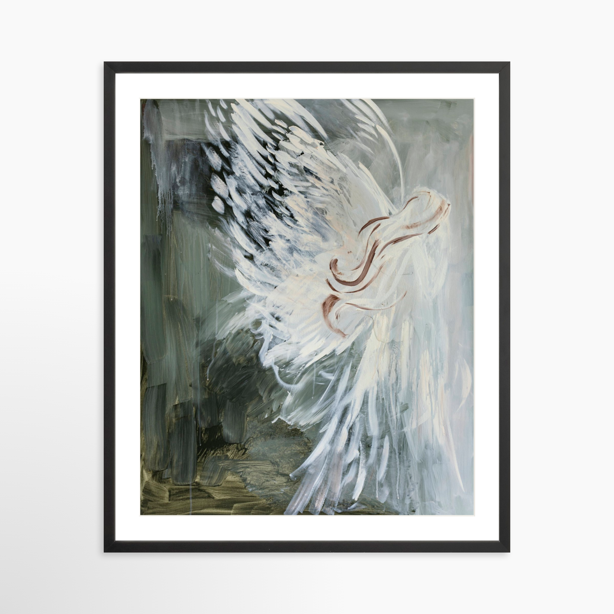 24x30 / Black Frame + White Mat
