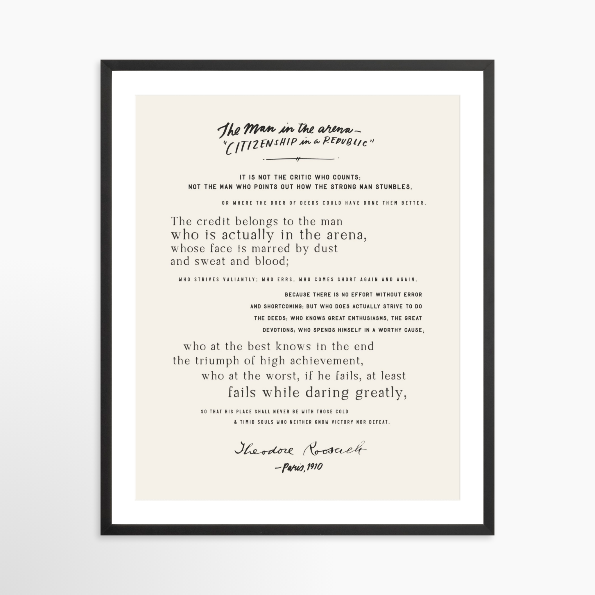 24x30 / Black Frame + White Mat