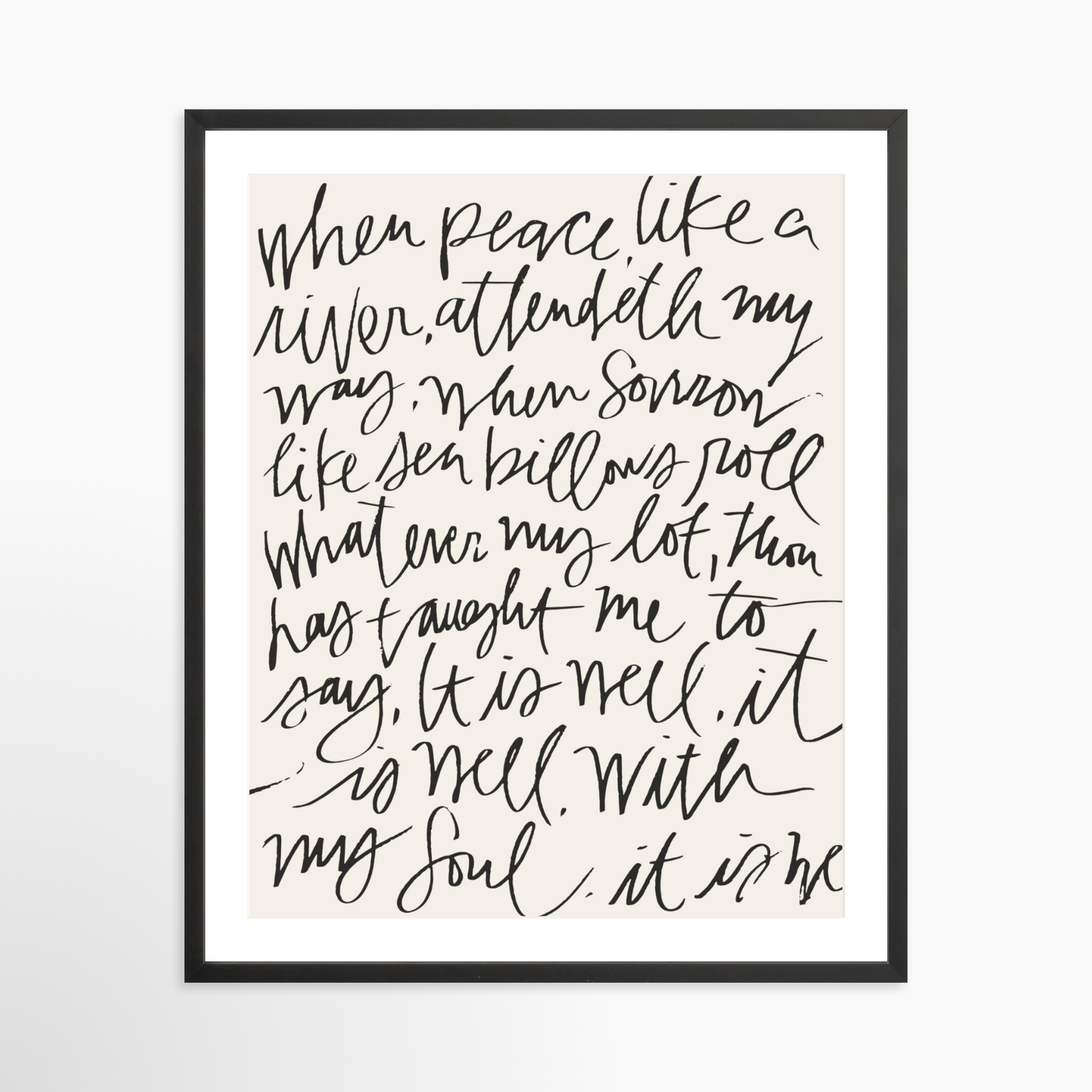 24x30 / Black Frame + White Mat