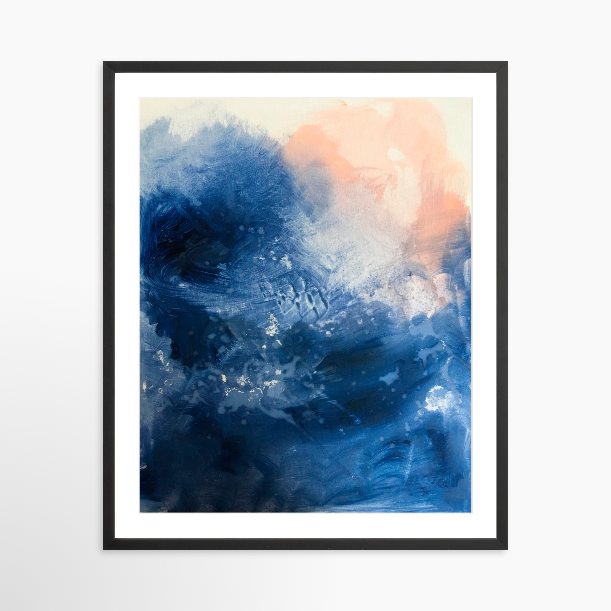 24x30 / Black Frame + White Mat