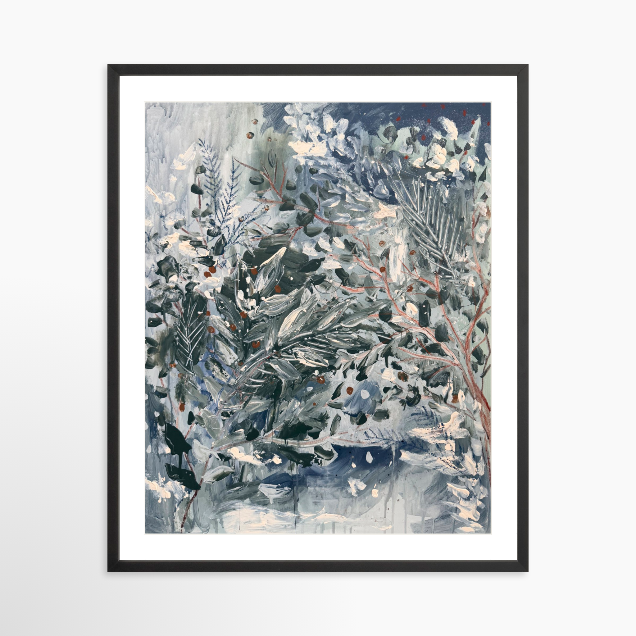 24x30 / Black Frame + White Mat