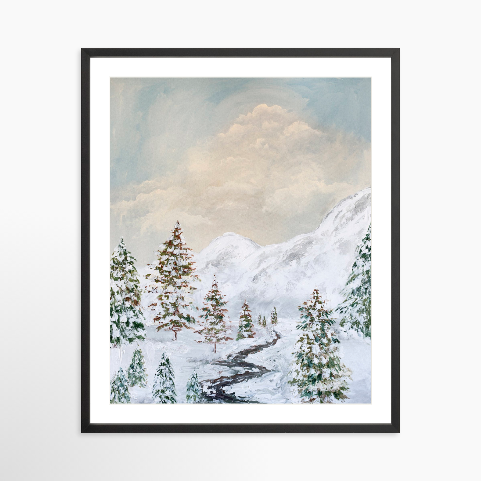 24x30 / Black Frame + White Mat