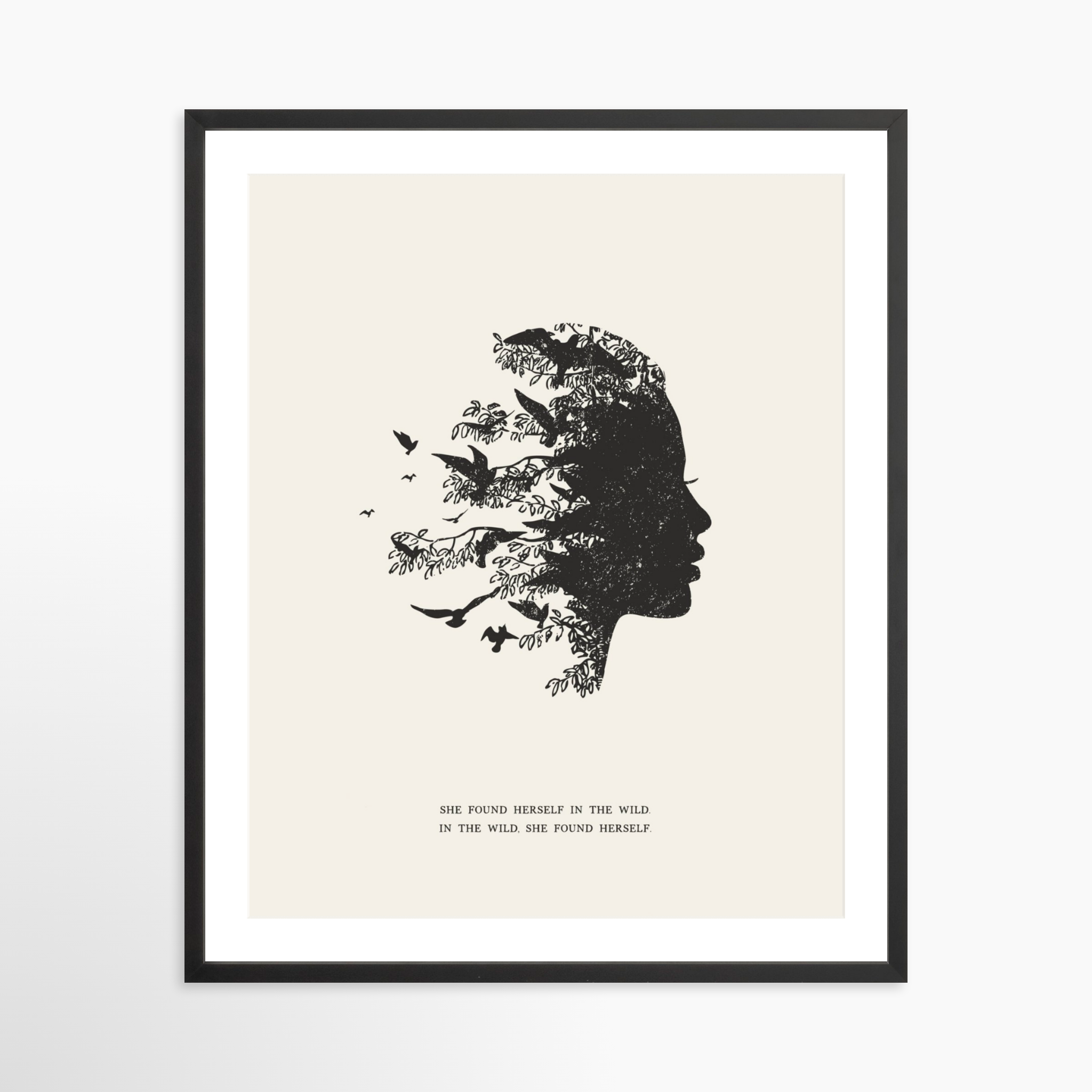 24x30 / Black Frame + White Mat