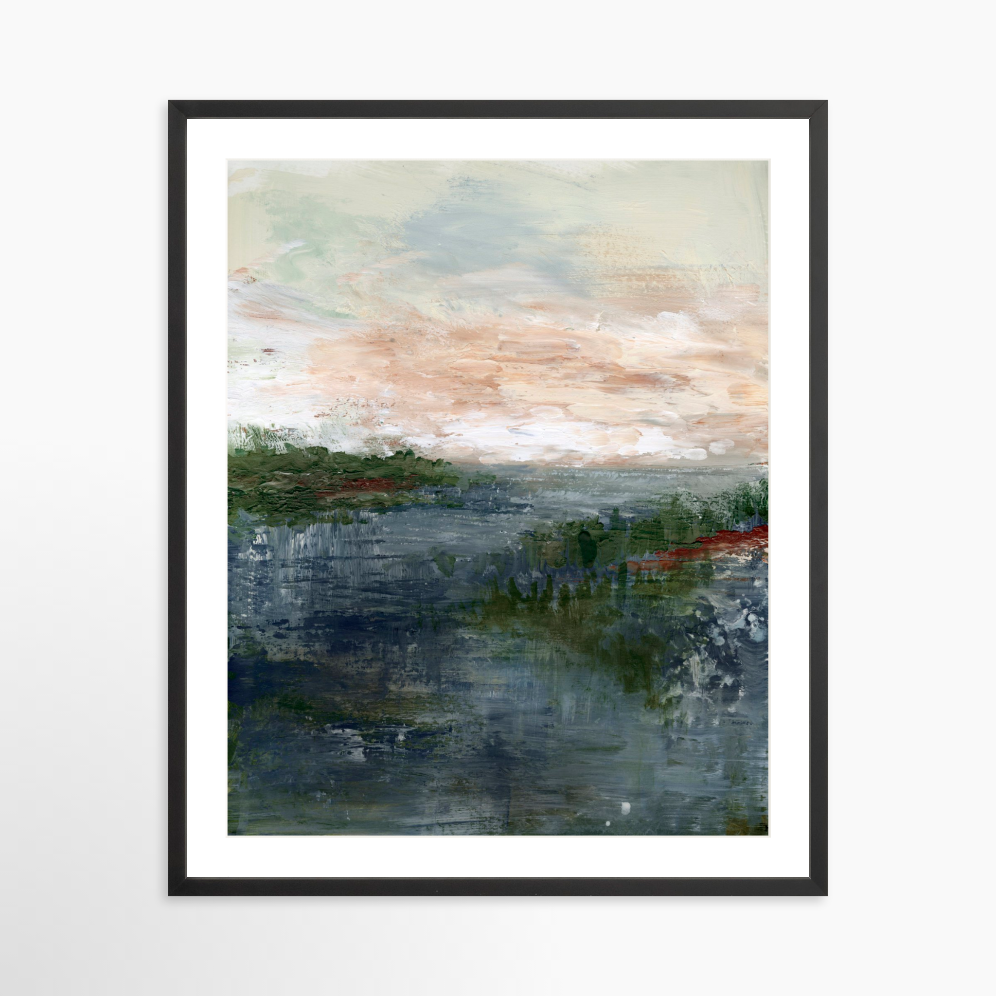 24x30 / Black Frame + White Mat