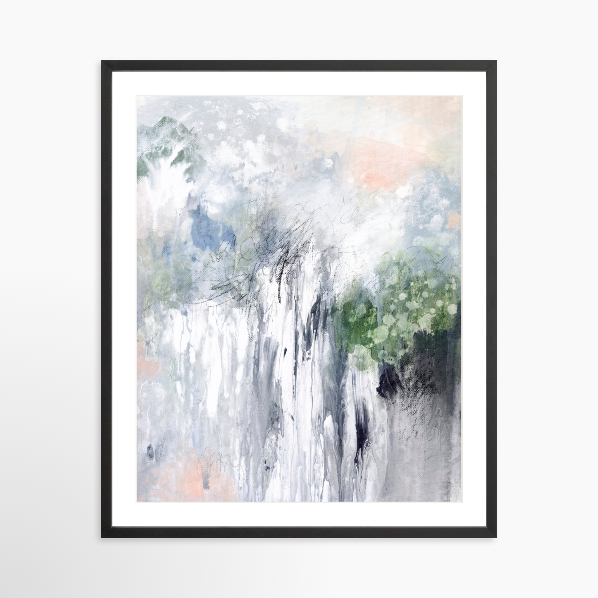 24x30 / Black Frame + White Mat