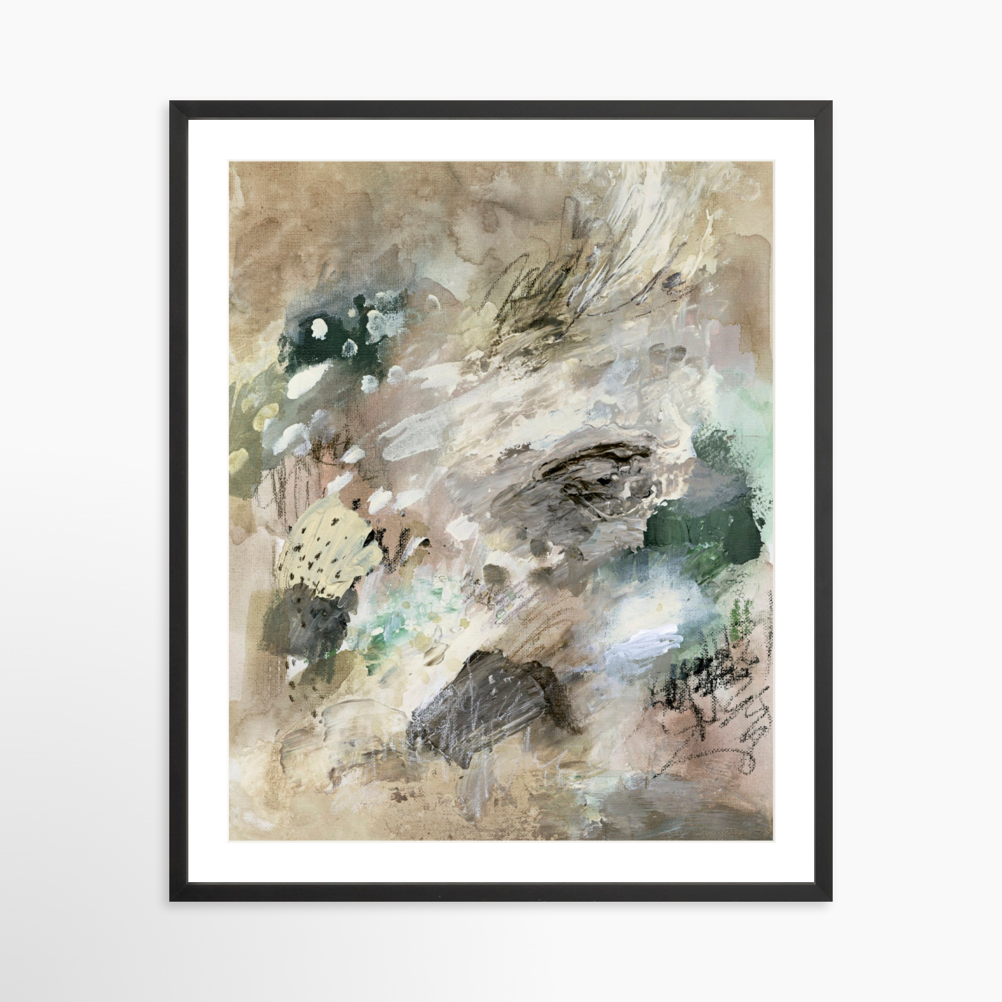 24x30 / Black Frame + White Mat