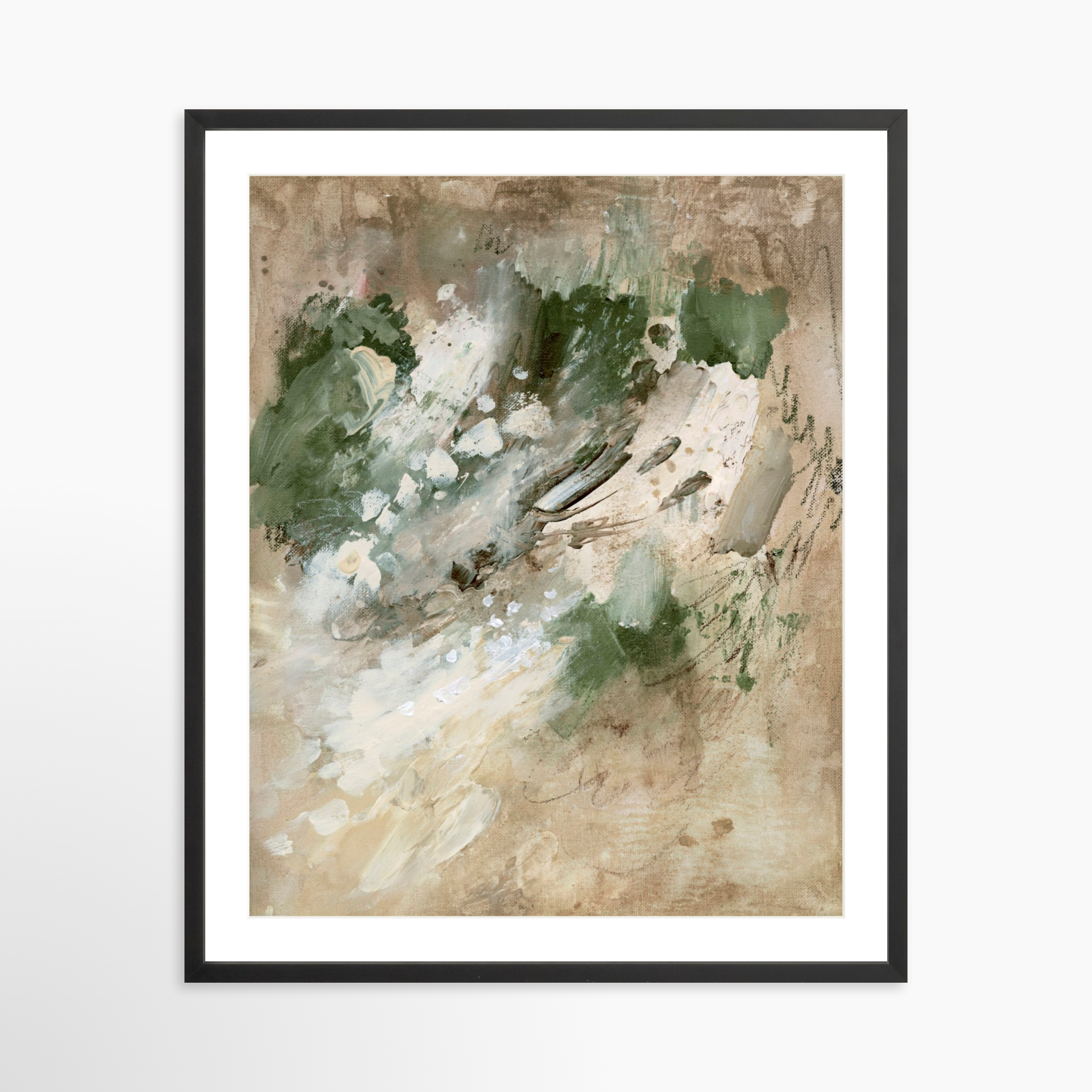 24x30 / Black Frame + White Mat