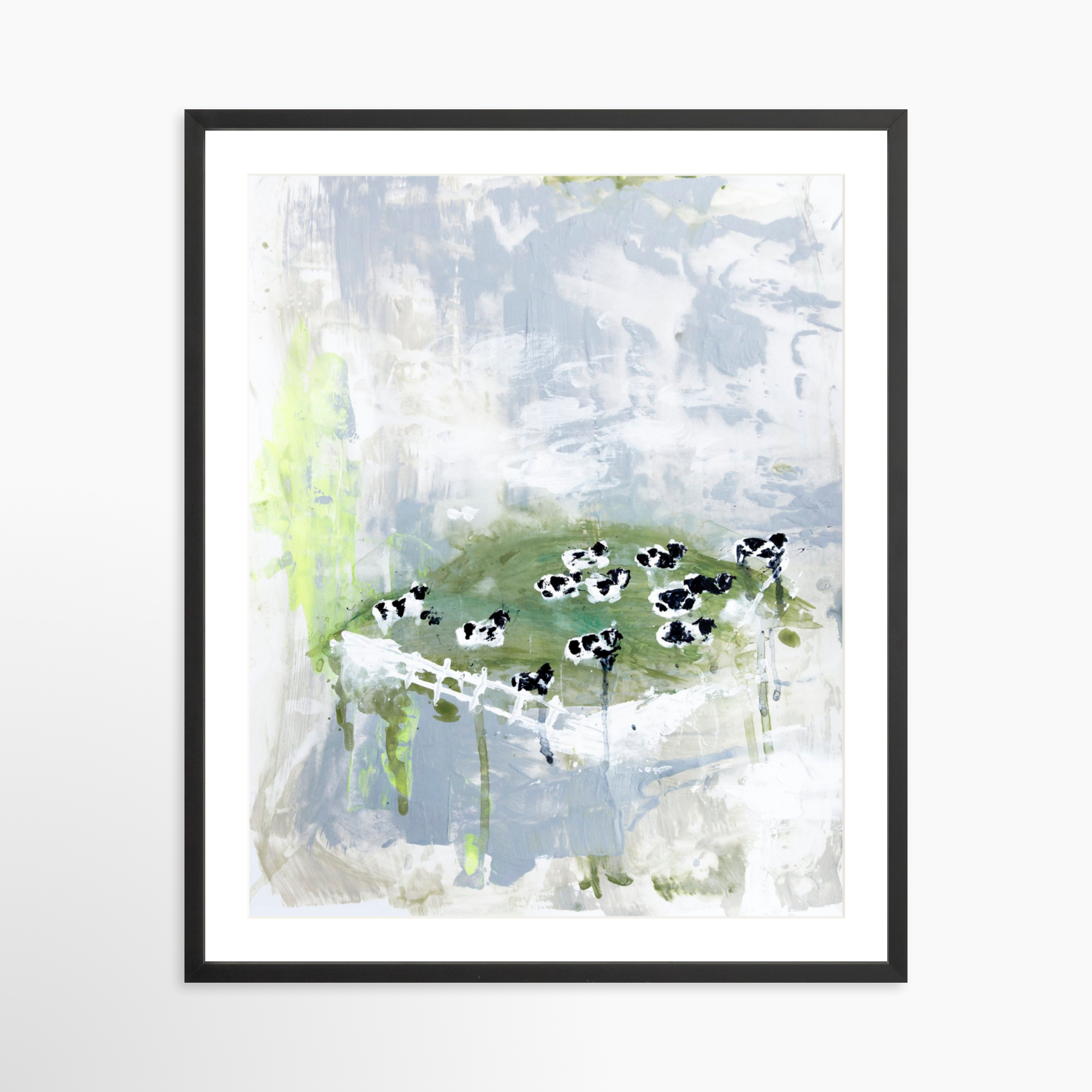 24x30 / Black Frame + White Mat