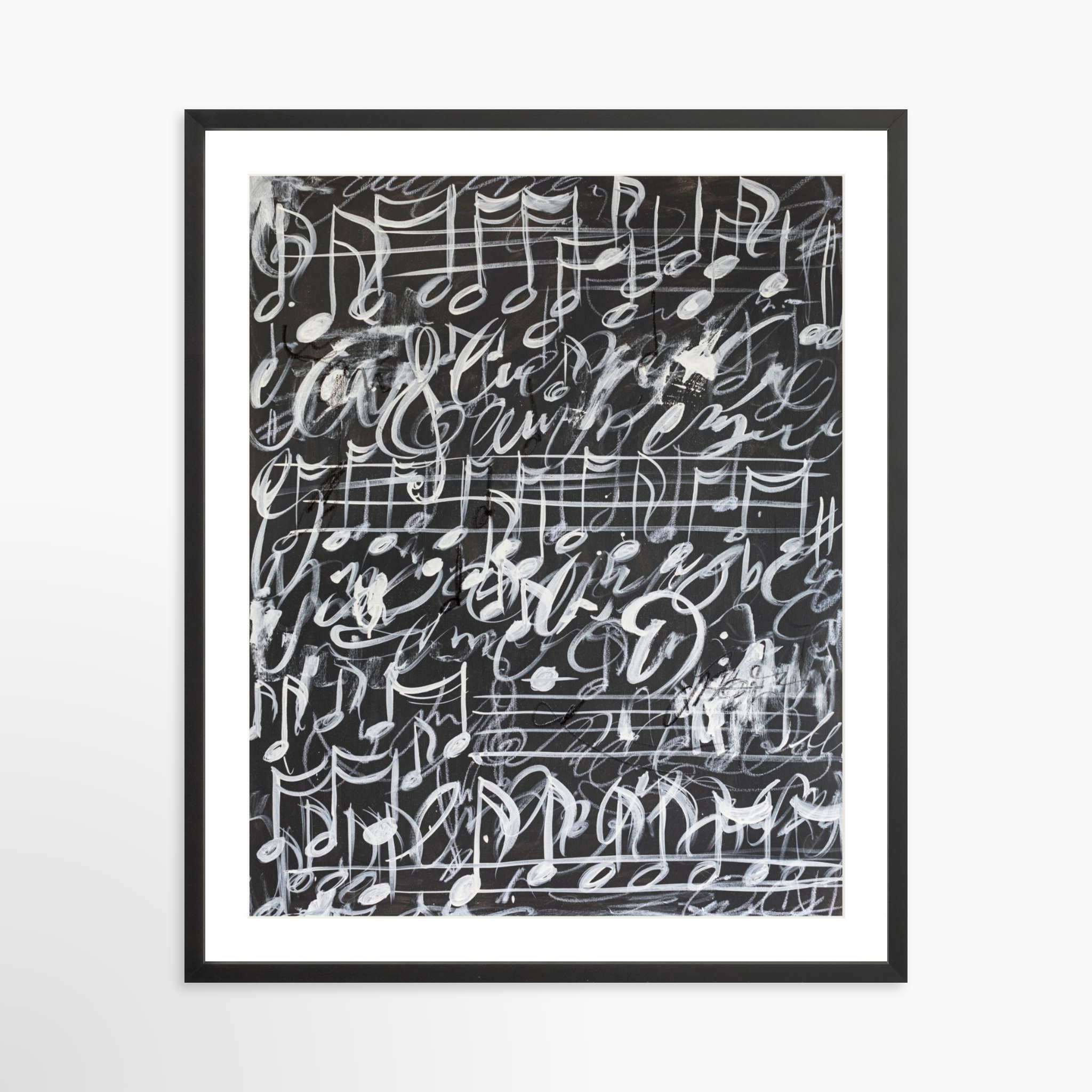 24x30 / Black Frame + White Mat