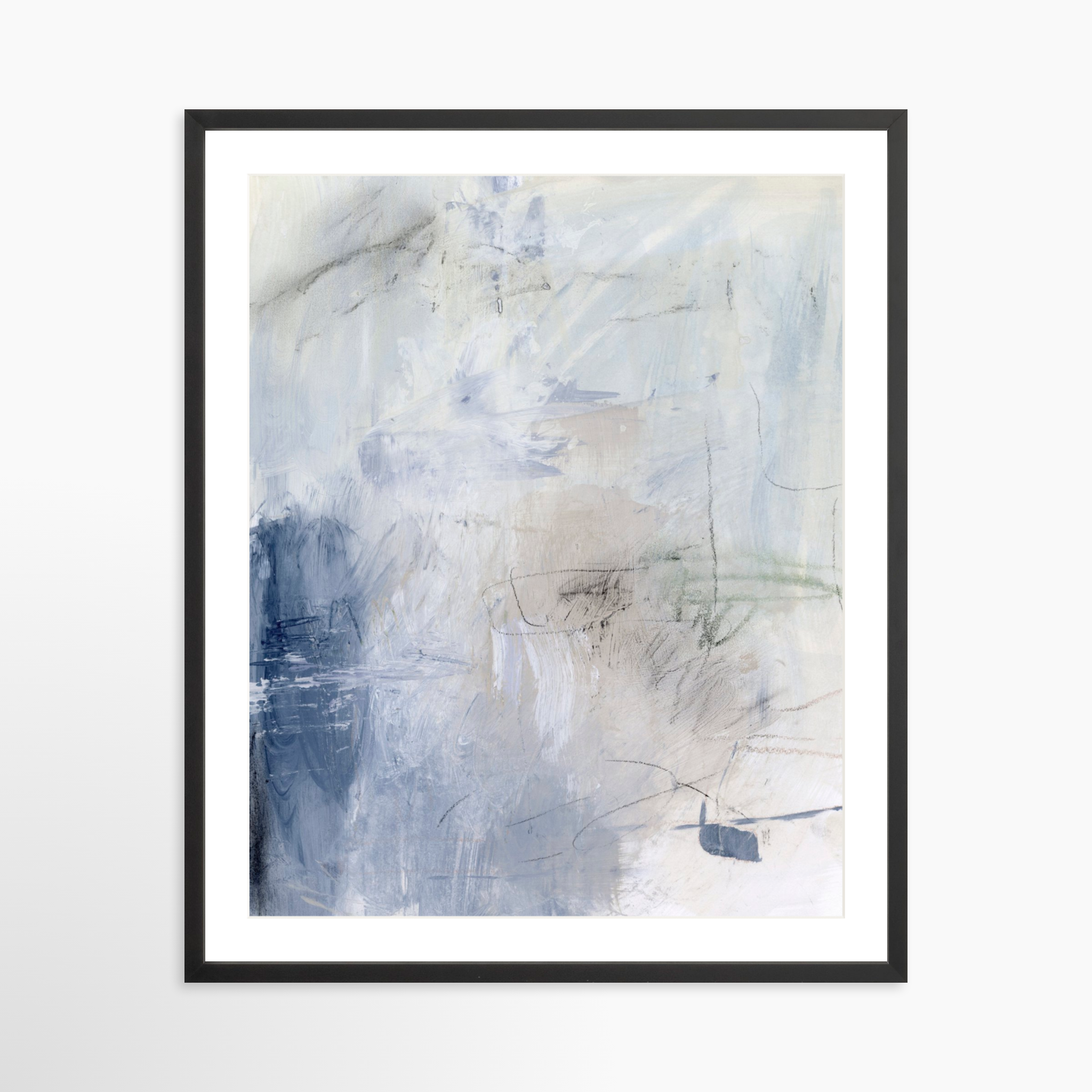 24x30 / Black Frame + White Mat