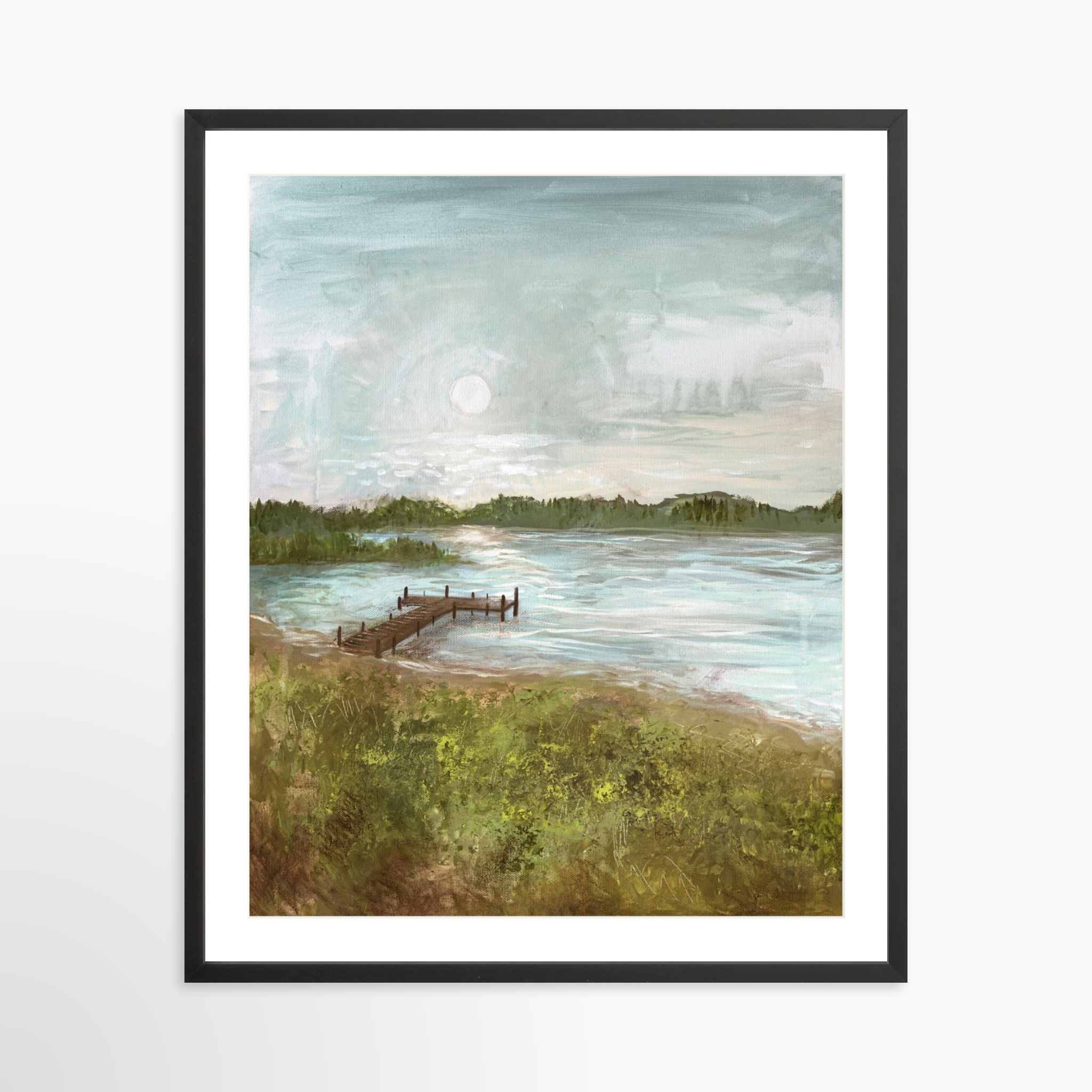 24x30 / Black Frame + White Mat