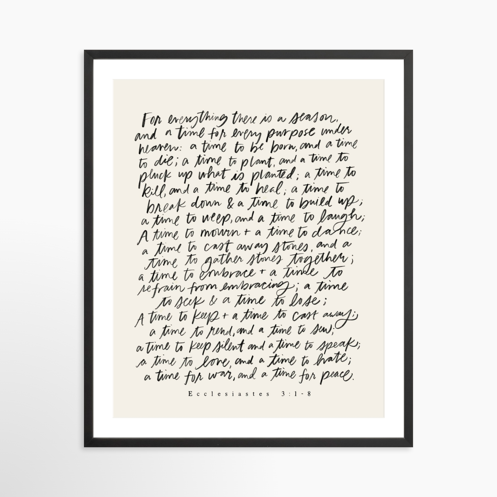 24x30 / Black Frame + White Mat