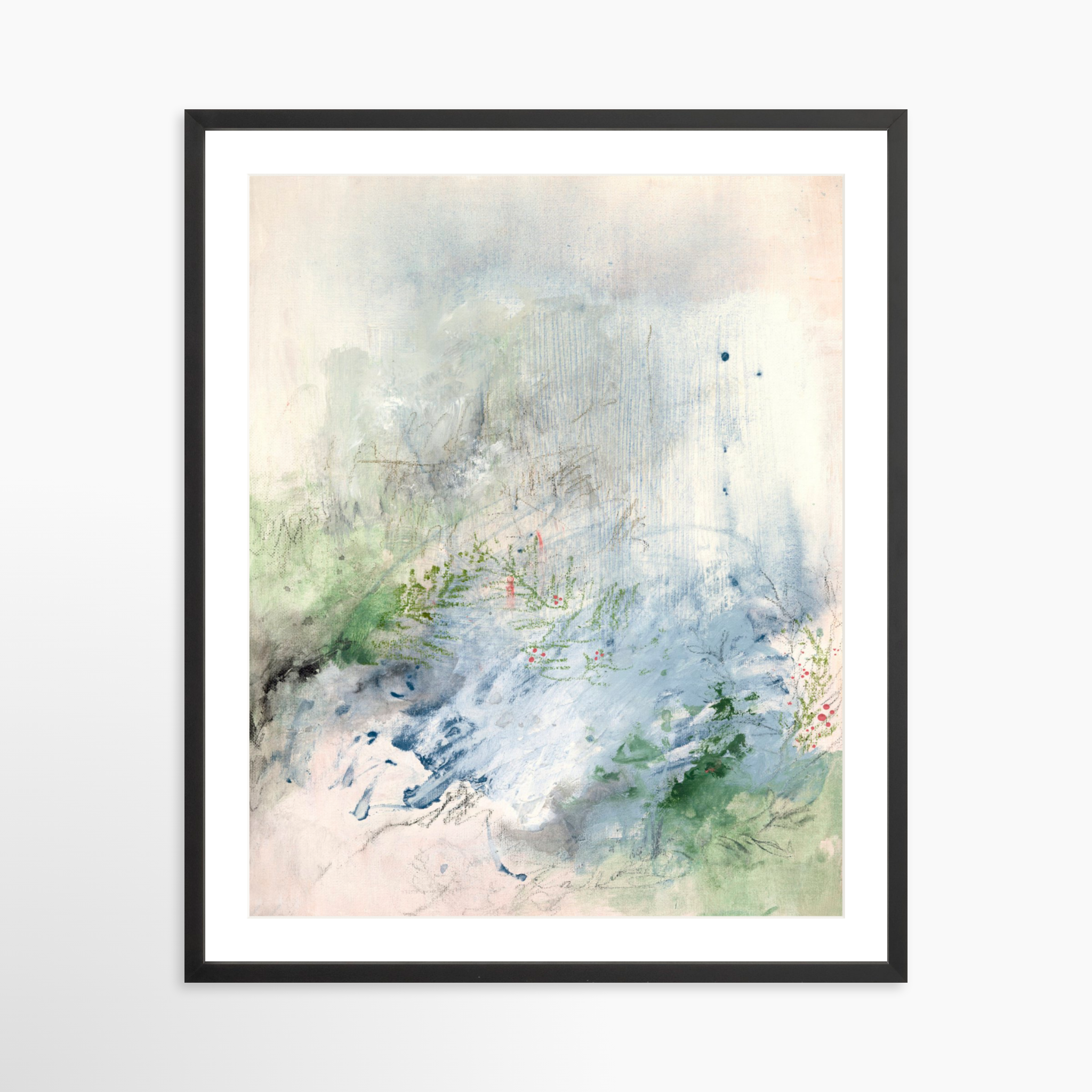 24x30 / Black Frame + White Mat