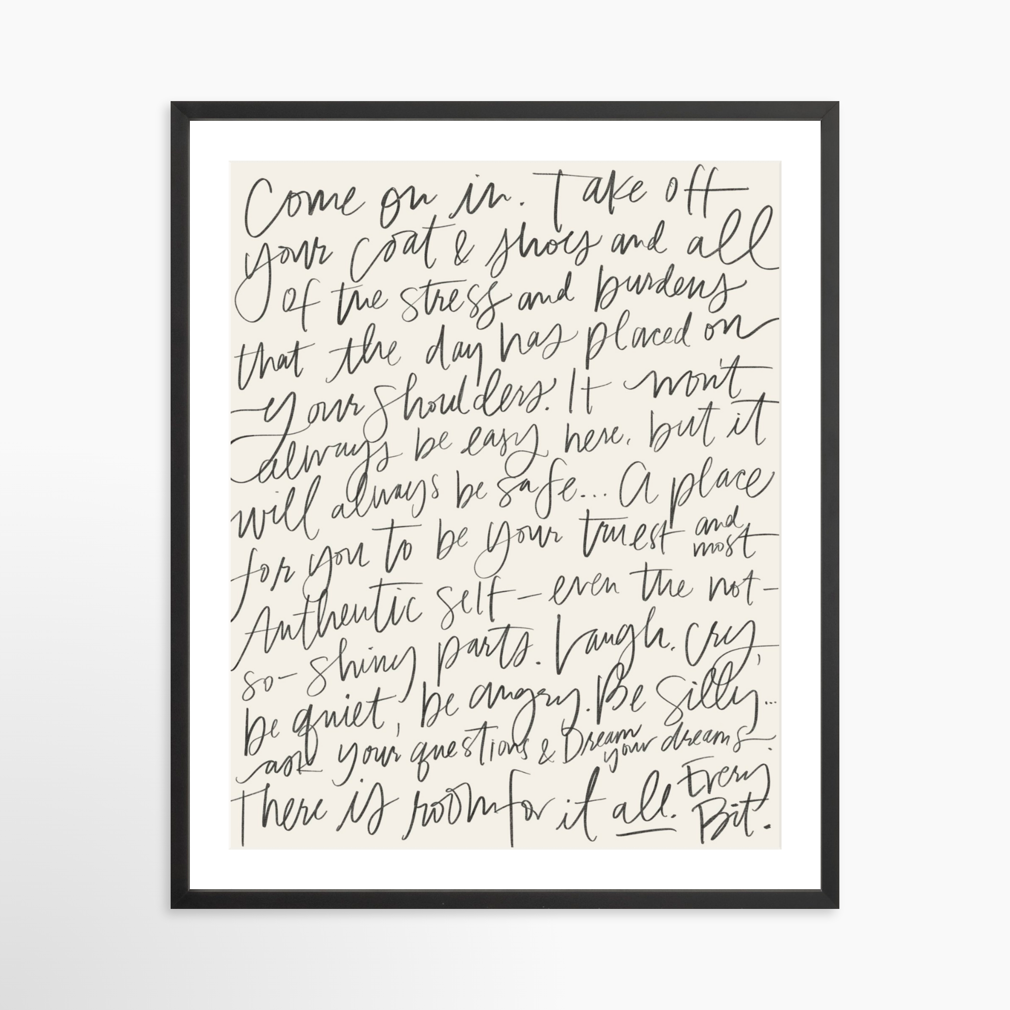 24x30 / Black Frame + White Mat