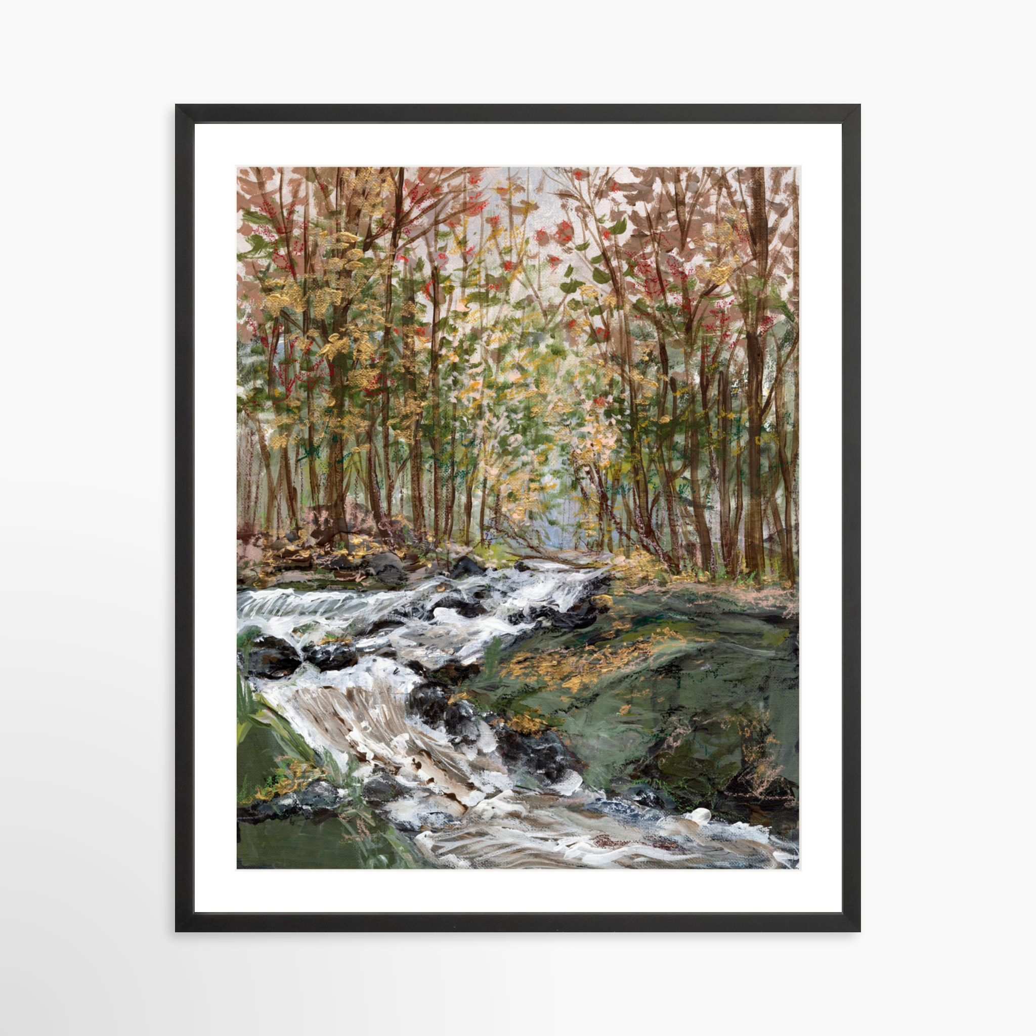 24x30 / Black Frame + White Mat