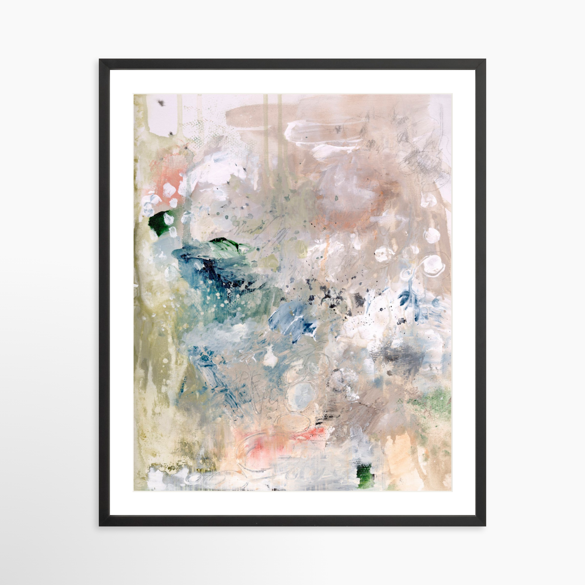 24x30 / Black Frame + White Mat