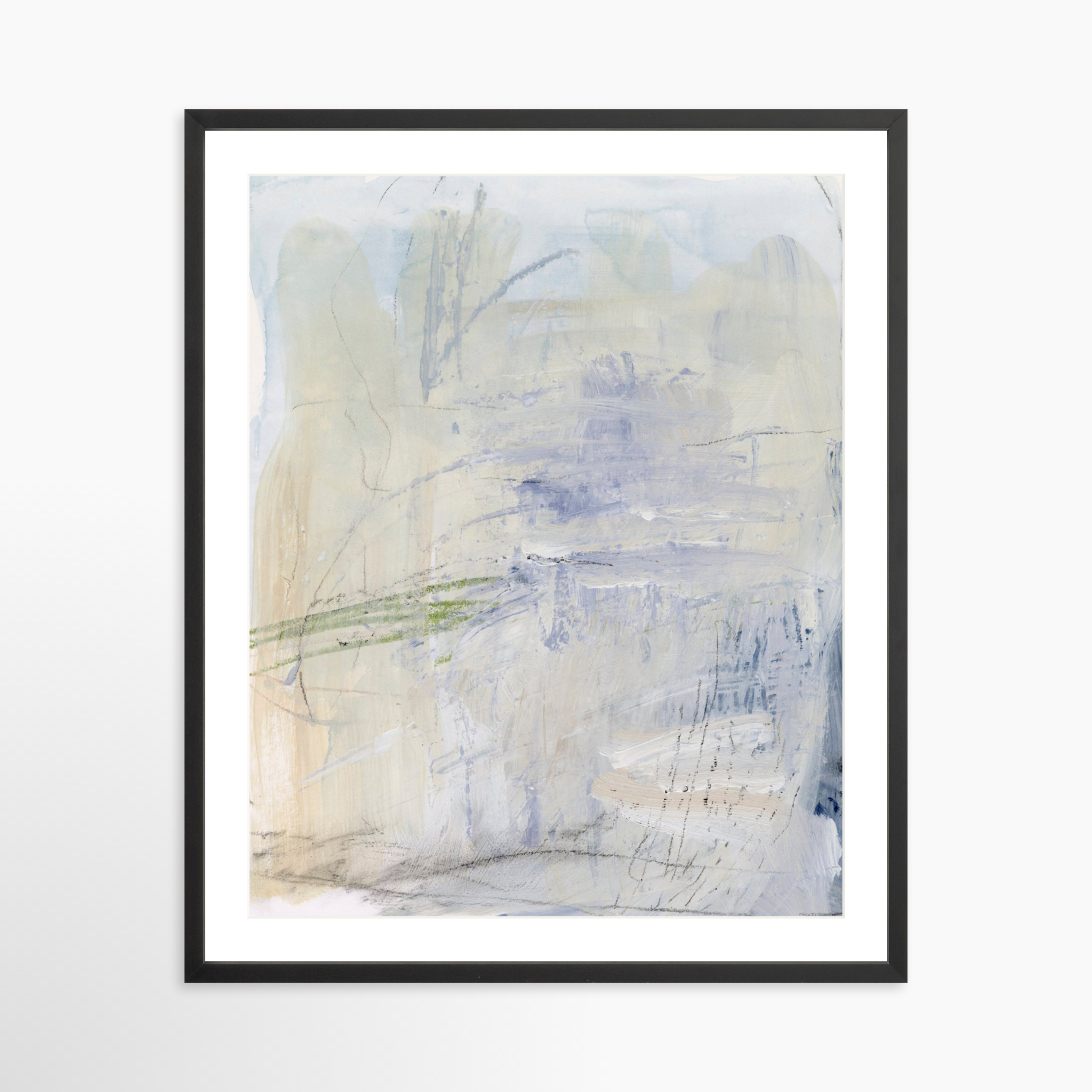 24x30 / Black Frame + White Mat