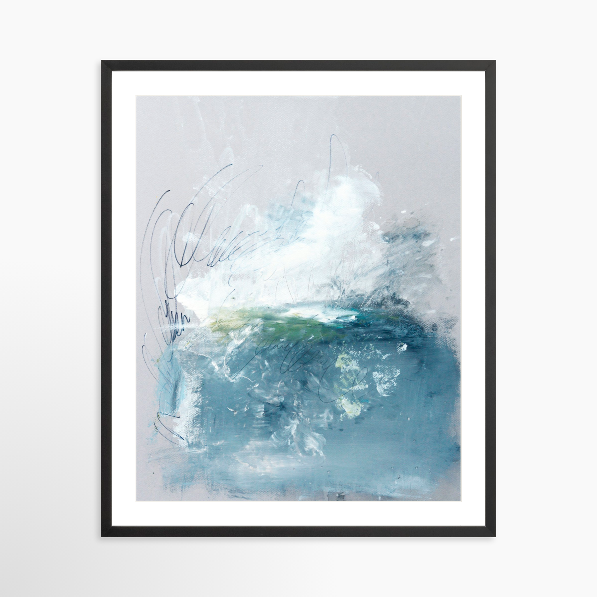 24x30 / Black Frame + White Mat