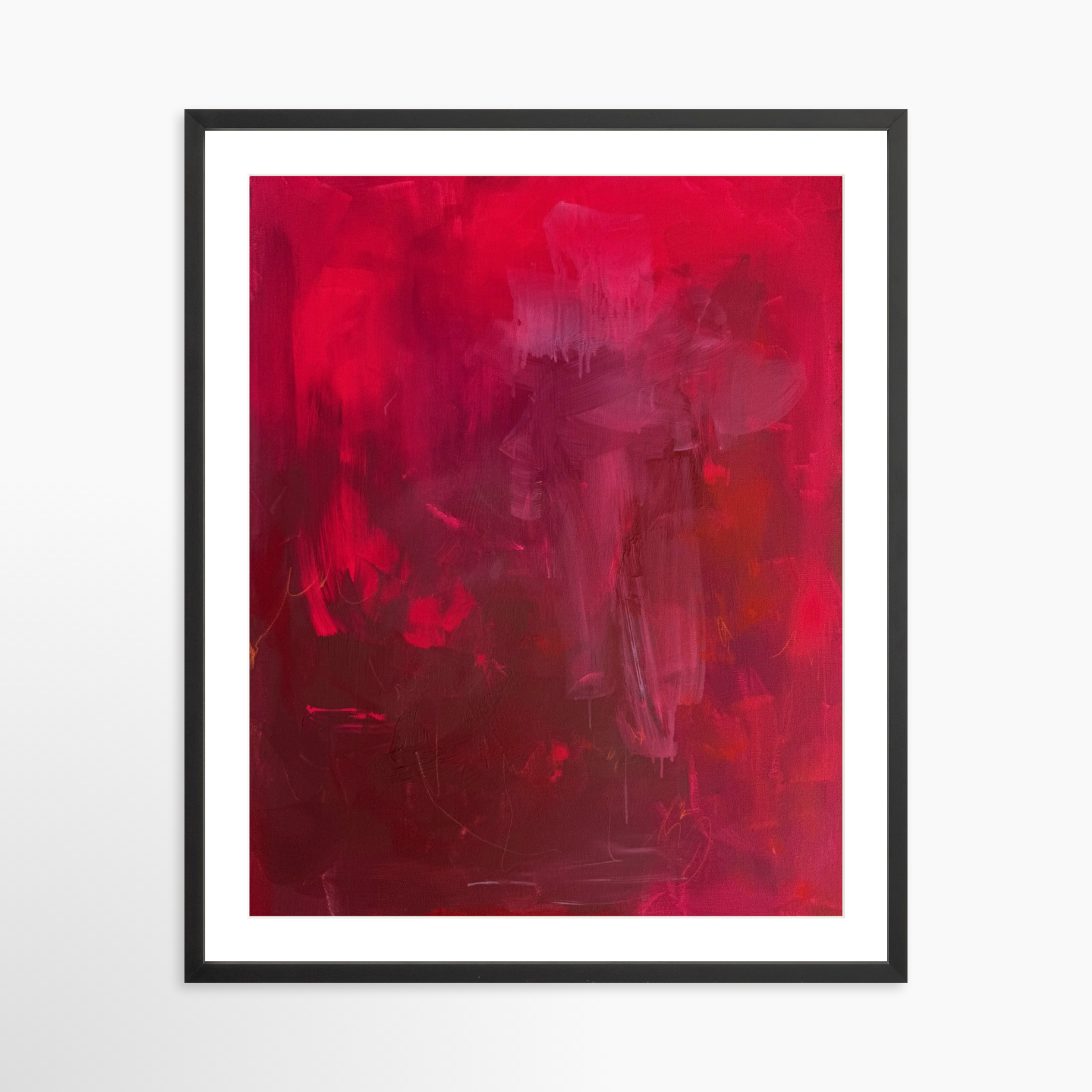 24x30 / Black Frame + White Mat