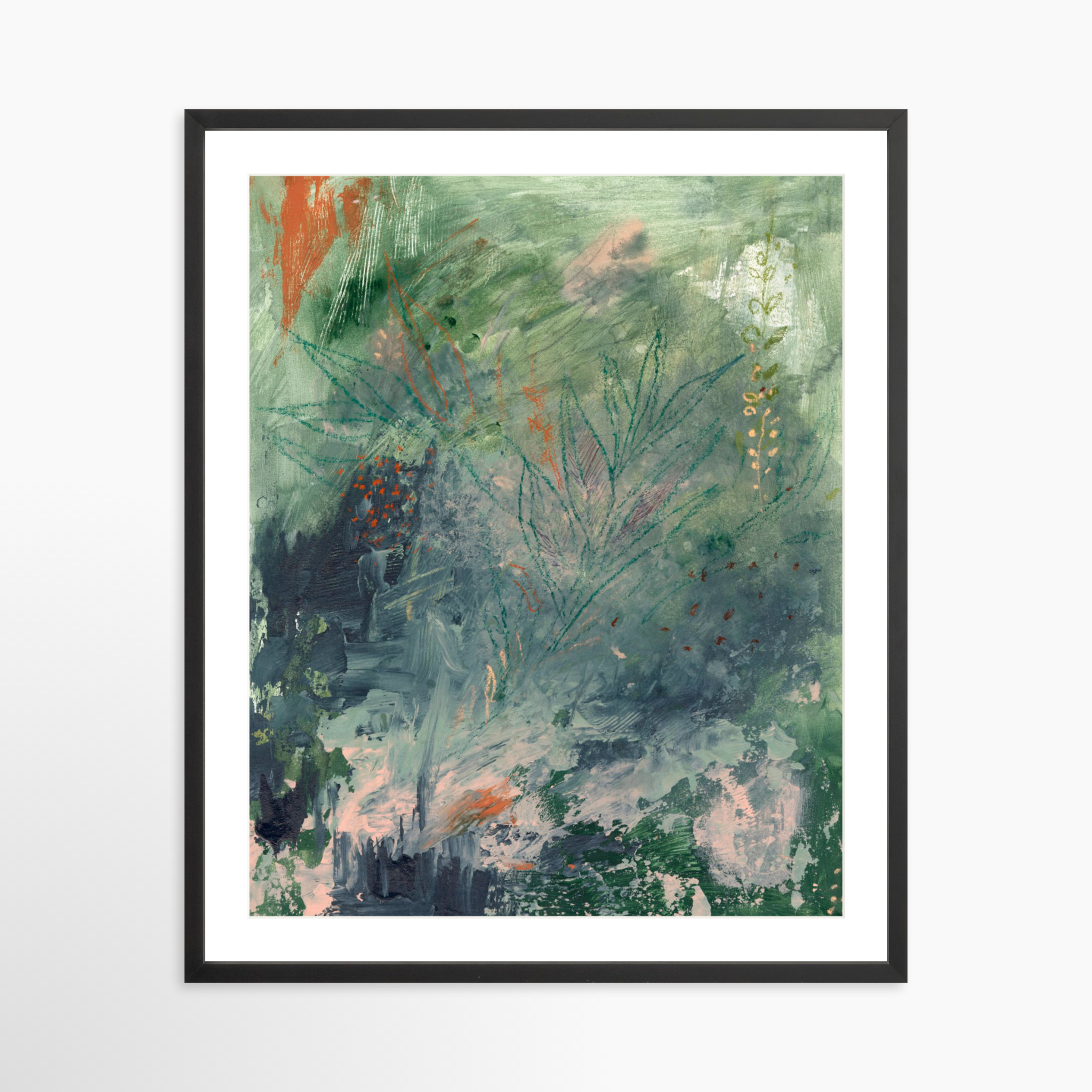 24x30 / Black Frame + White Mat