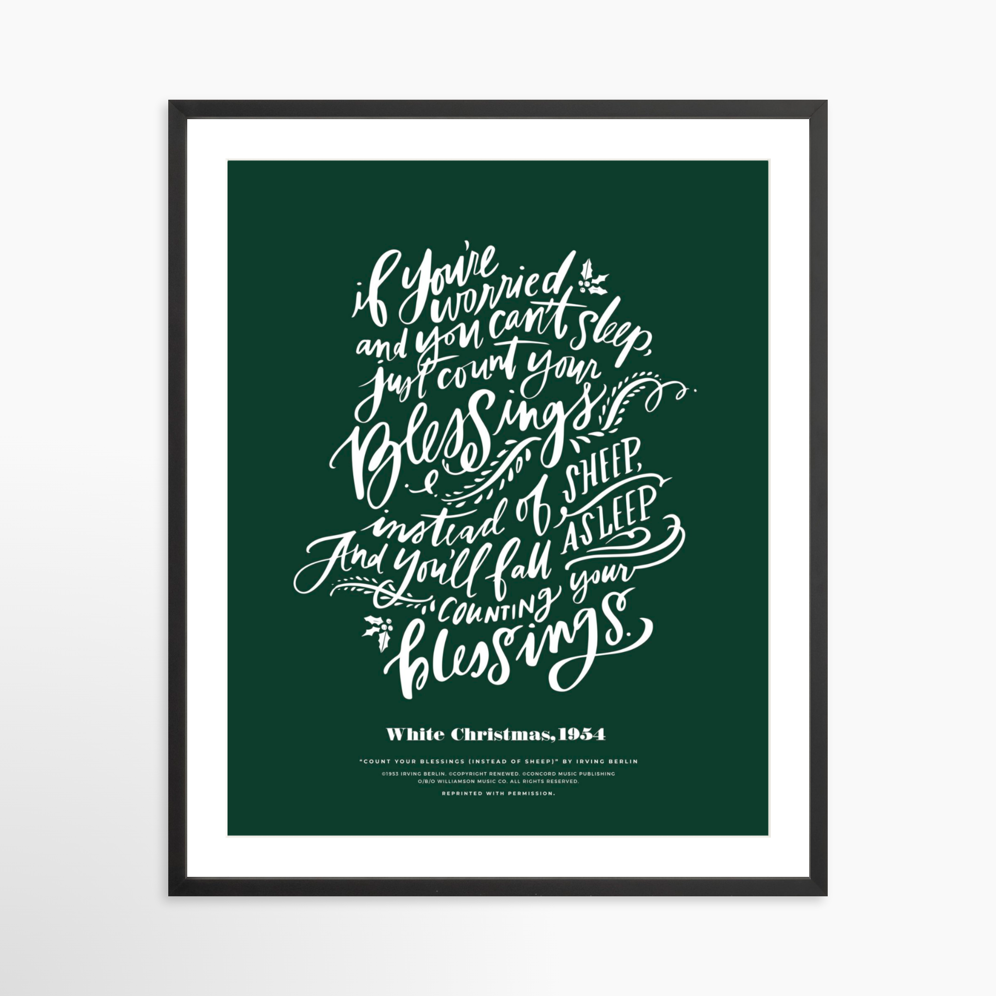 24x30 / Black Frame + White Mat