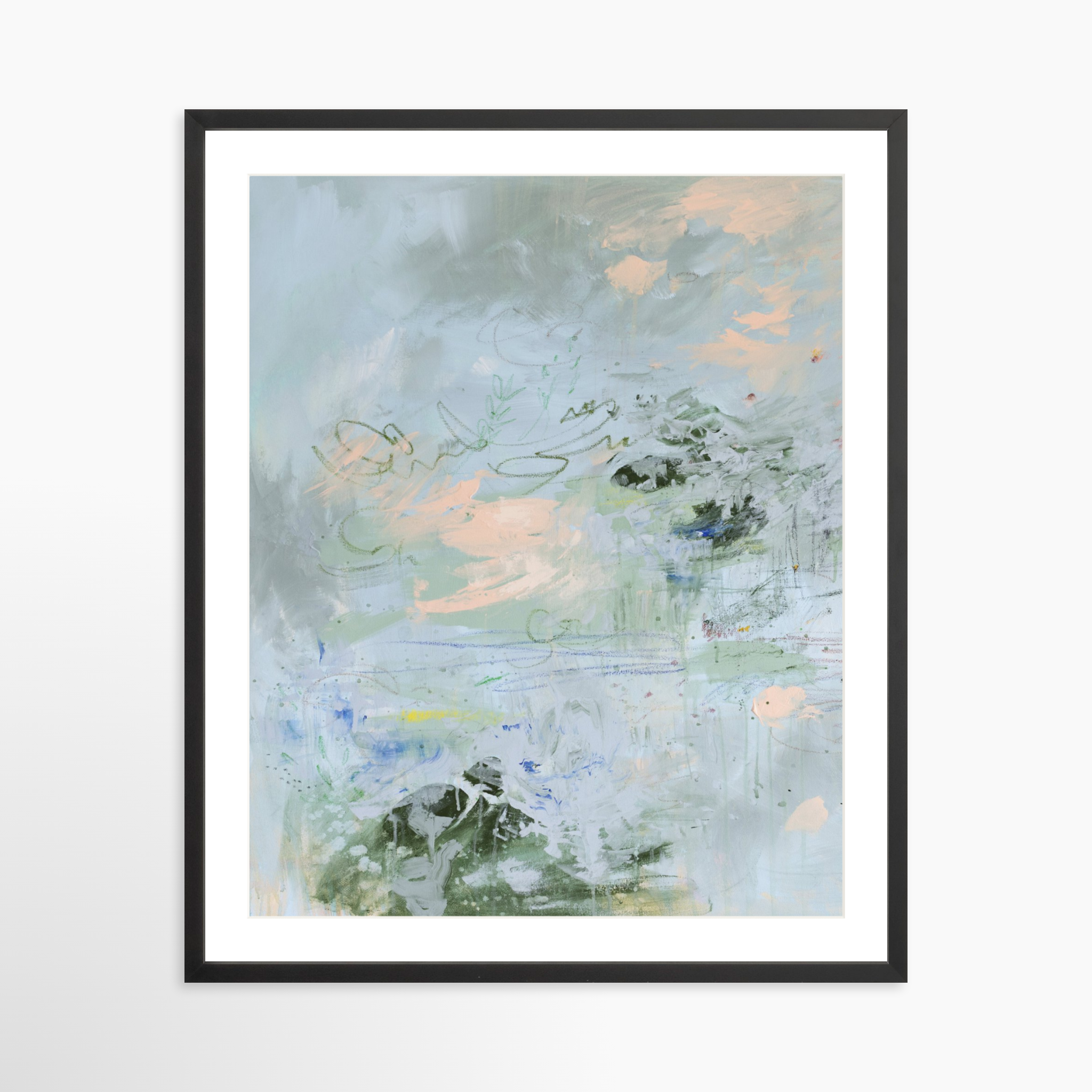 24x30 / Black Frame + White Mat