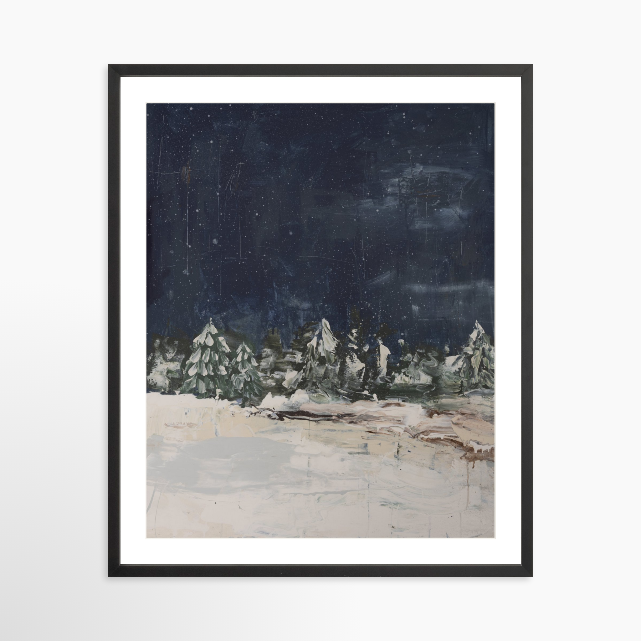 24x30 / Black Frame + White Mat