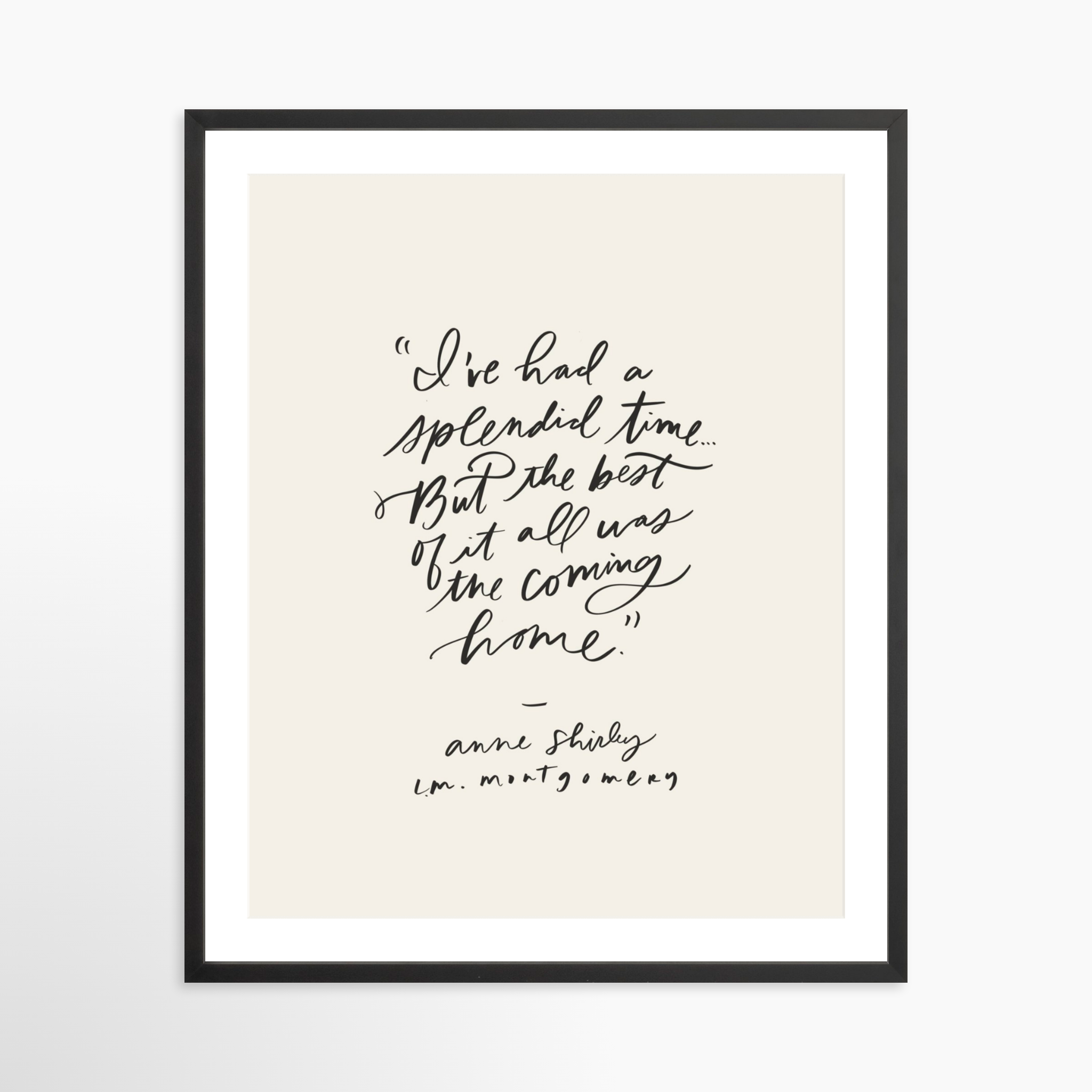 24x30 / Black Frame + White Mat
