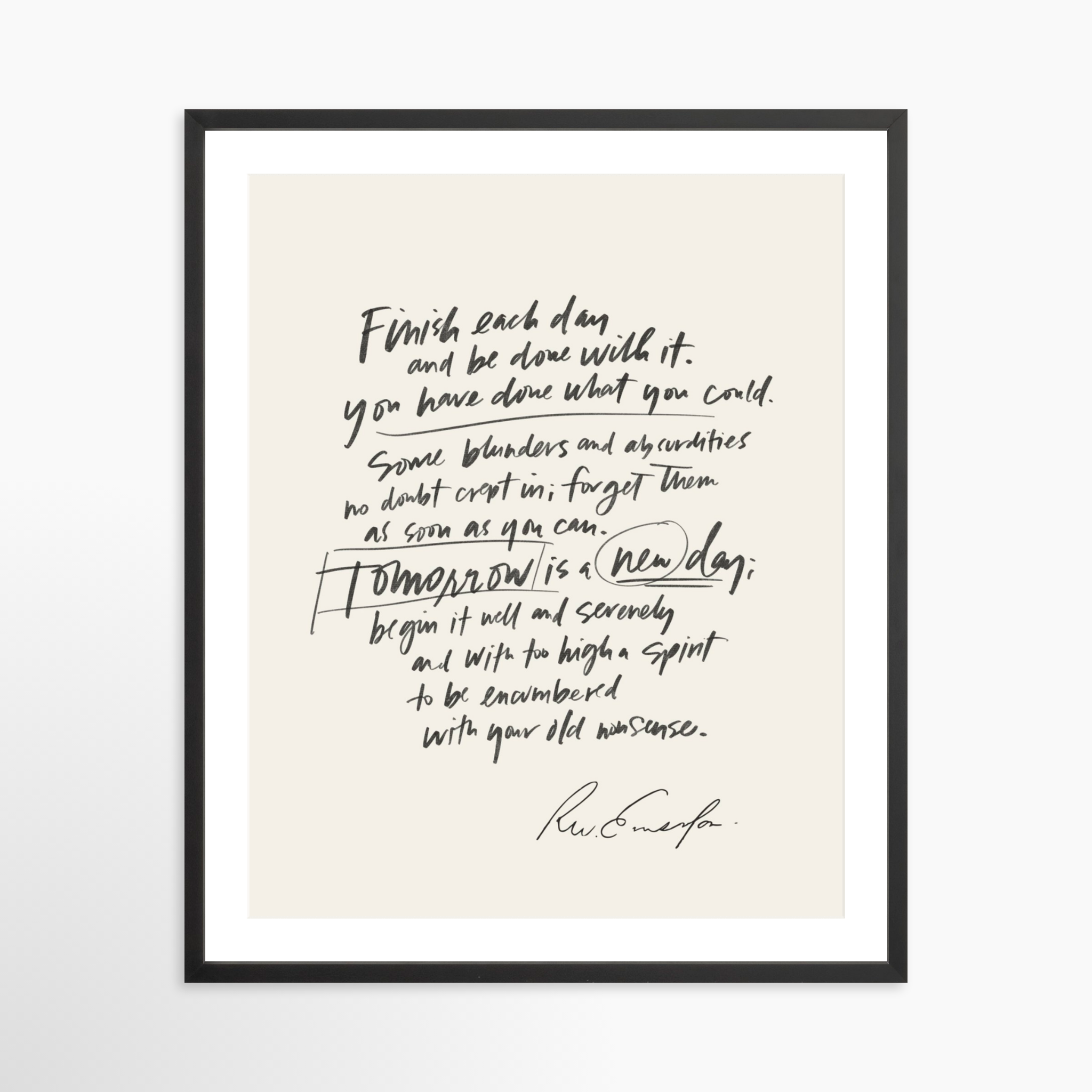 24x30 / Black Frame + White Mat