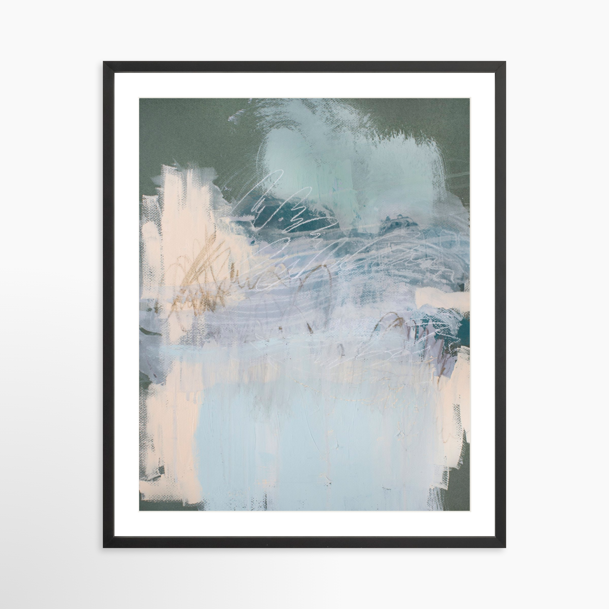 24x30 / Black Frame + White Mat