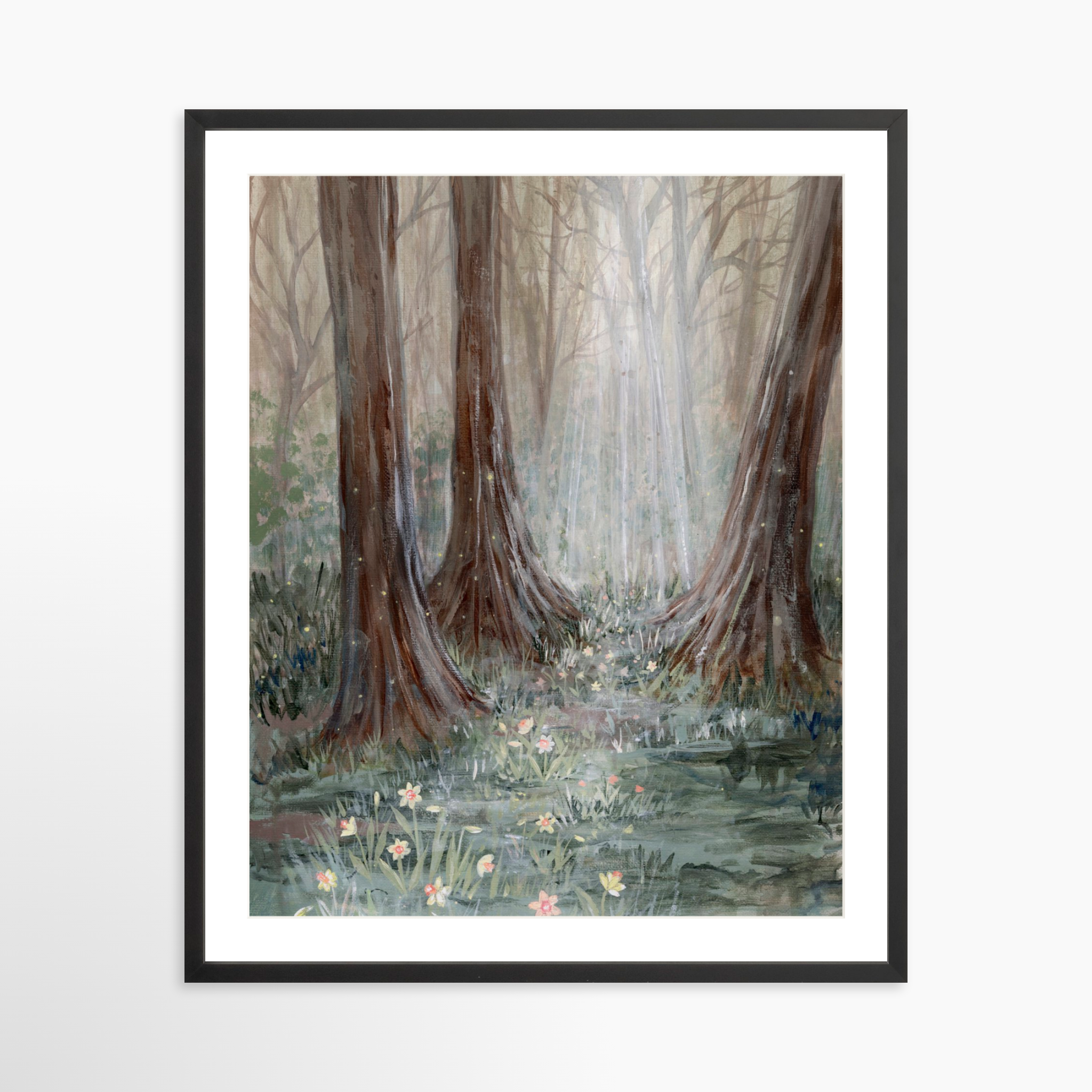 24x30 / Black Frame + White Mat